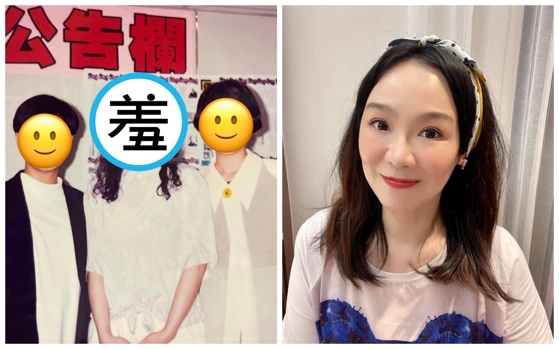 徐薇貼出30年前的舊照（左圖），感嘆「歲月是把殺豬刀」。（翻攝徐薇老師臉書）
