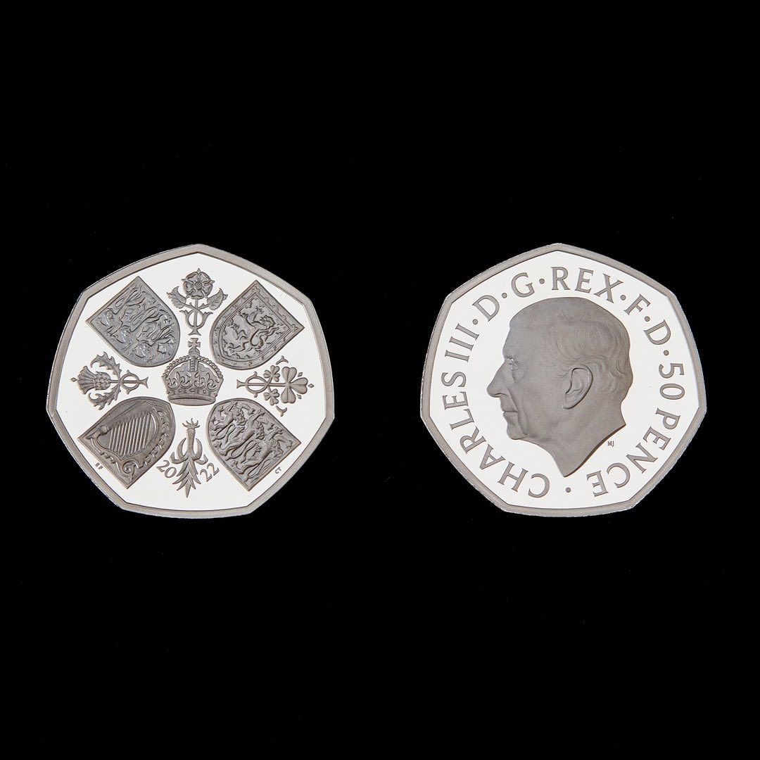 新版50便士硬幣設計。(翻攝The Royal Mint IG)