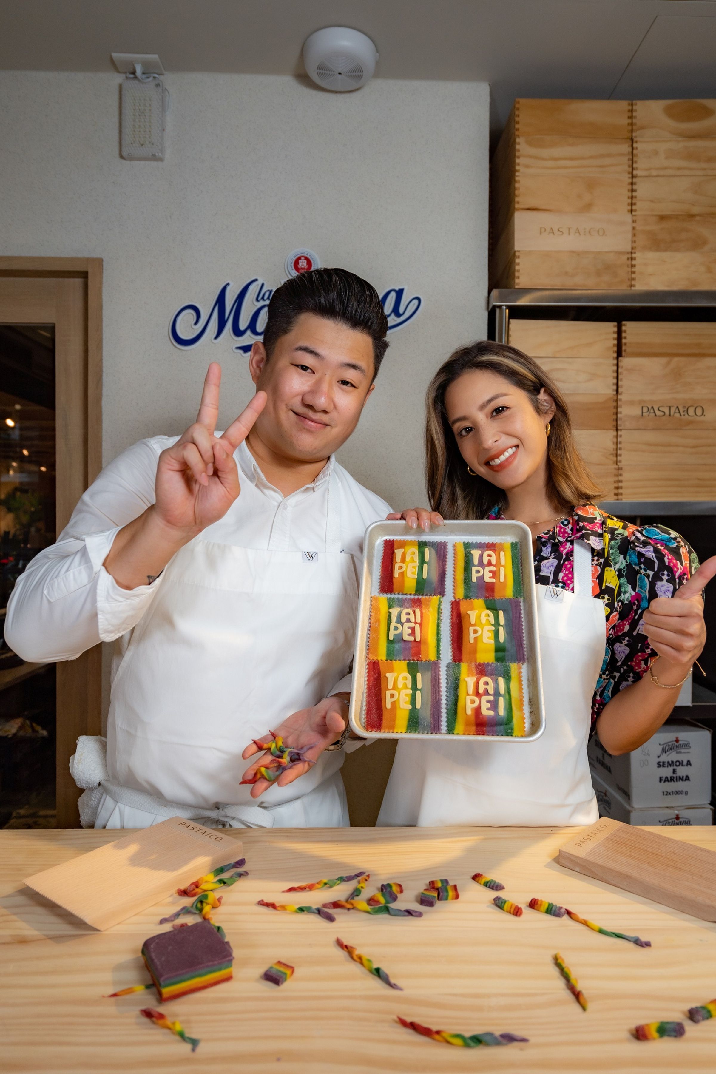 10月除了在店裡內用餐期限量供應，Pasta & Co.也將推出各式彩虹新鮮生麵。（Pasta & Co.提供）