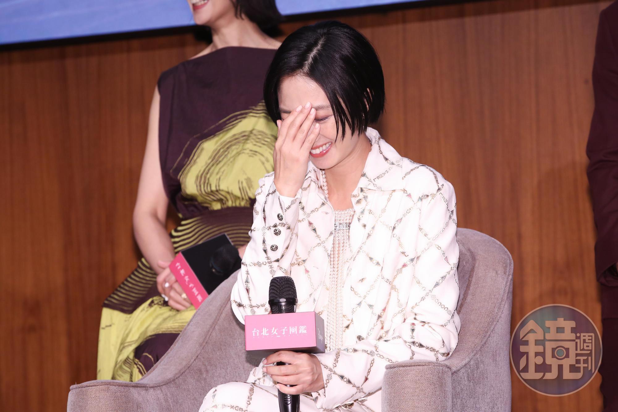 桂綸鎂出席Disney+獨家原創華語劇《台北女子圖鑑》上線記者會。