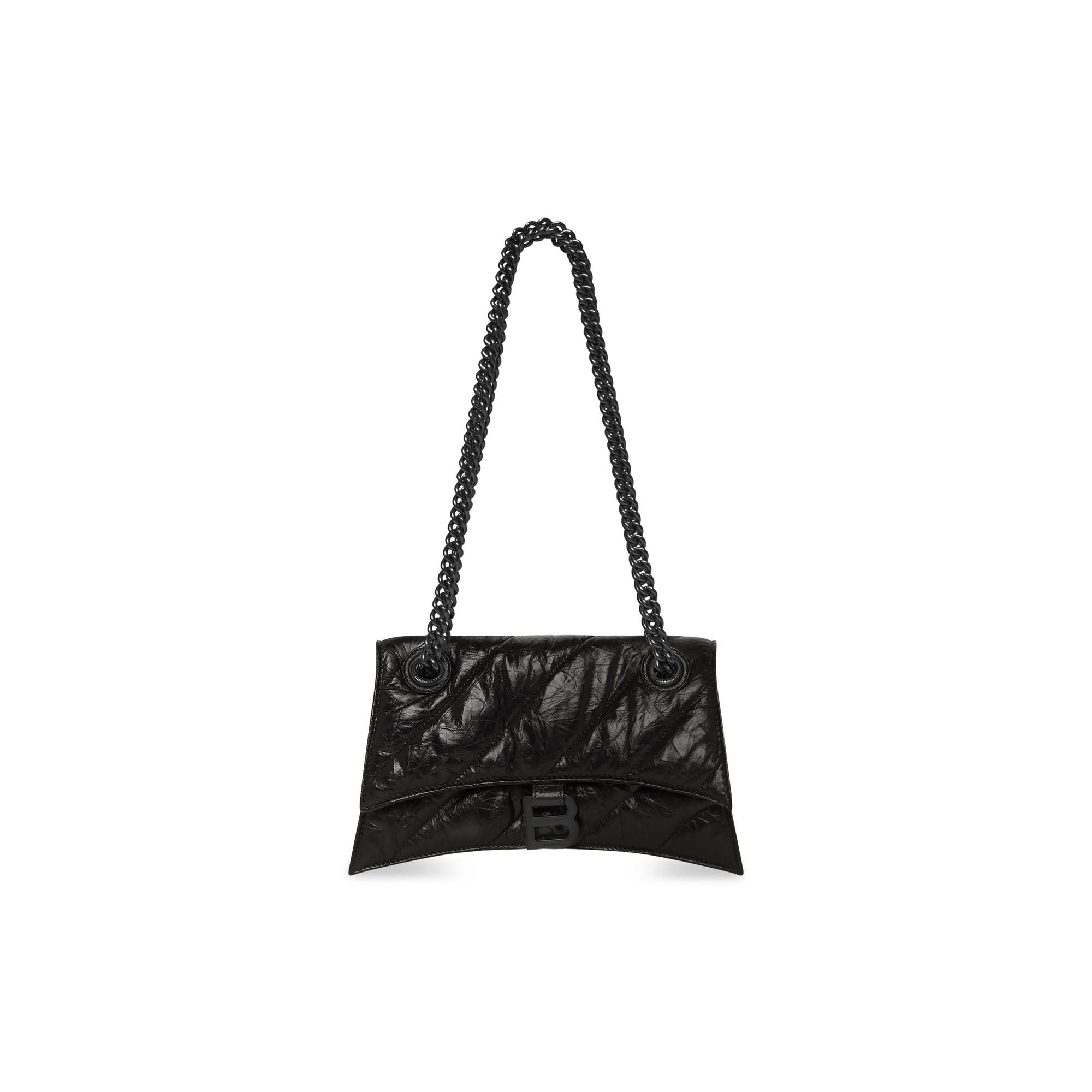  小型Crush鏈條手提包。NT$83,500。（BALENCIAGA提供）
