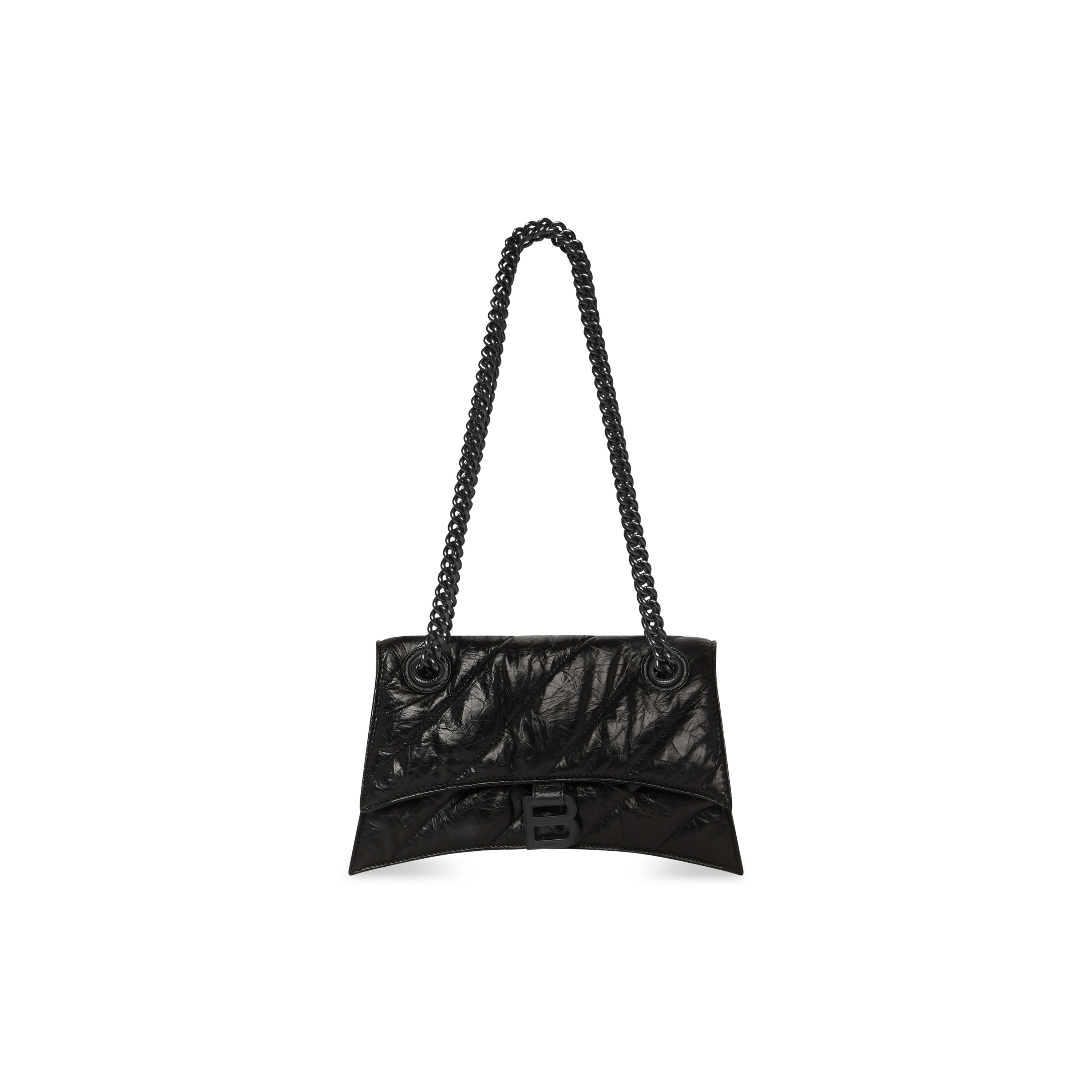  小型Crush鏈條手提包。NT$83,500。（BALENCIAGA提供）