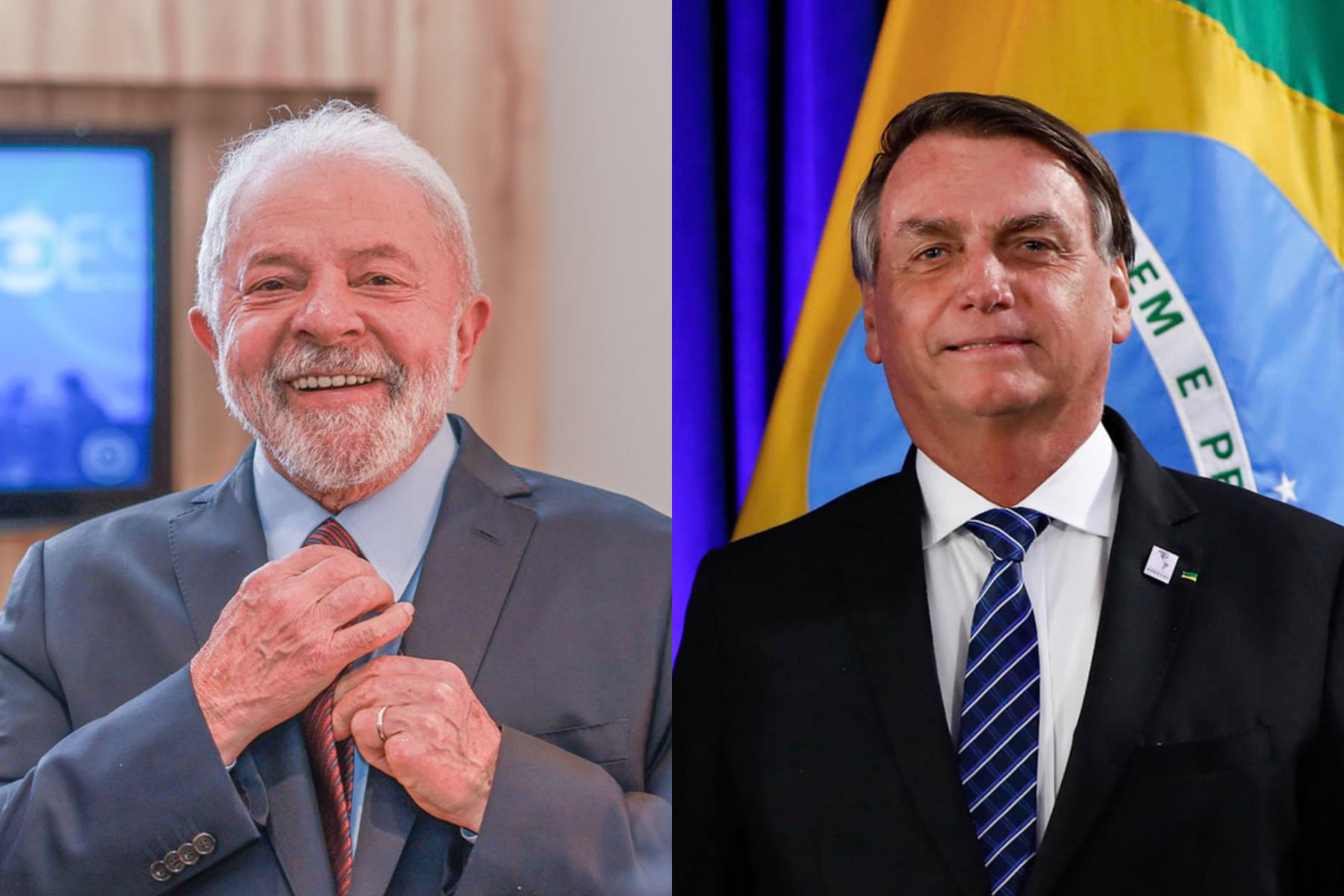 巴西總統大選昨（2）日開票，不過2位候選人魯拉（左）與波索納洛（右）得票均未過半。（翻攝自Lula、Jair Messias Bolsonaro臉書）