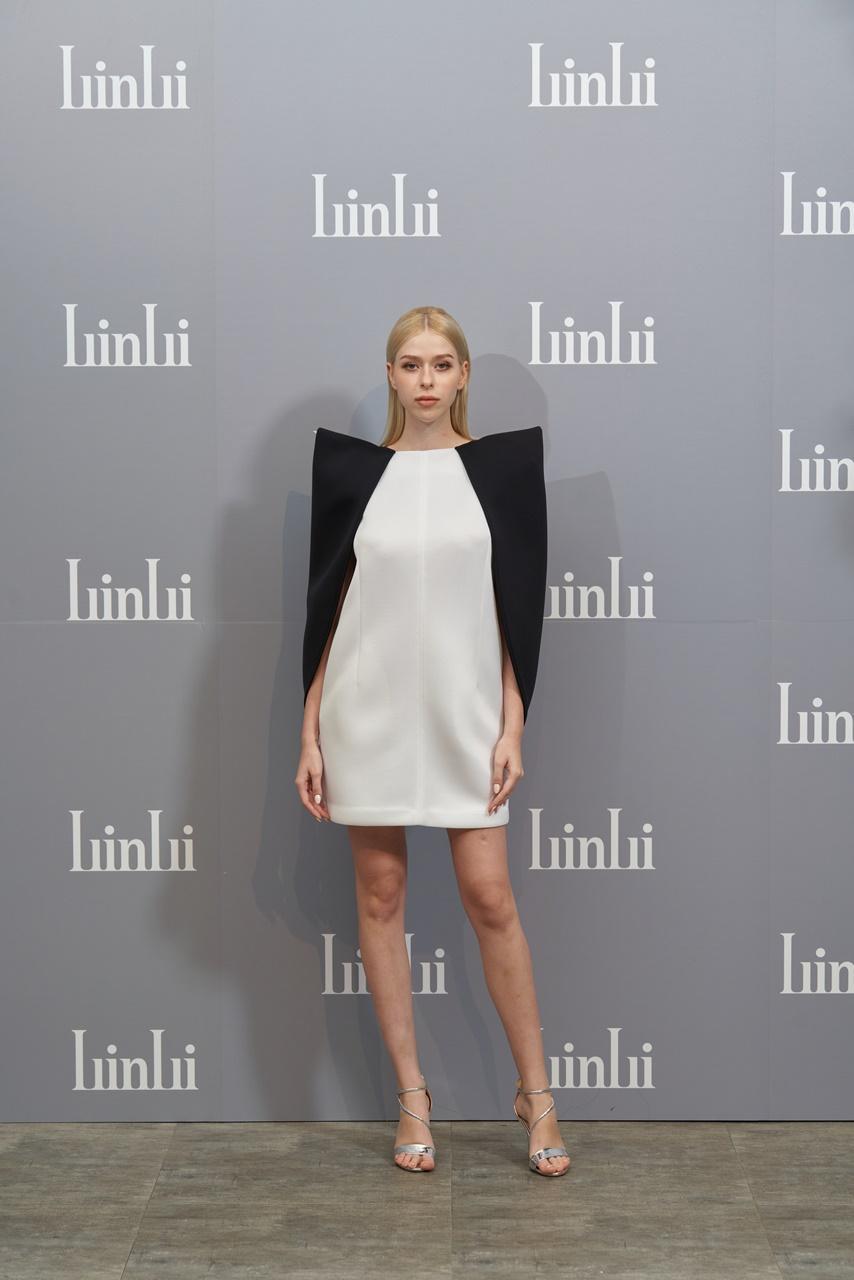 LinLi Boutique採用台灣黛莉公司獨家設計生產的Beyond Spacer立體多面布設計環保婚紗禮服系列。(LinLi Boutique提供)