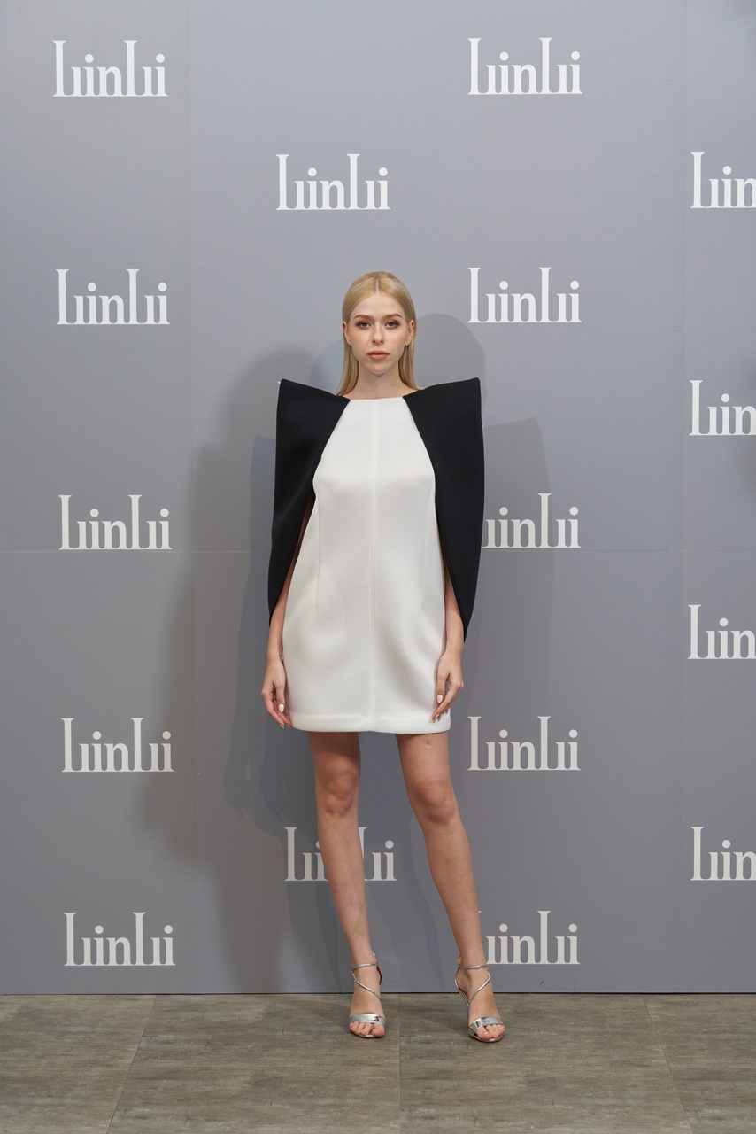 LinLi Boutique採用台灣黛莉公司獨家設計生產的Beyond Spacer立體多面布設計環保婚紗禮服系列。(LinLi Boutique提供)