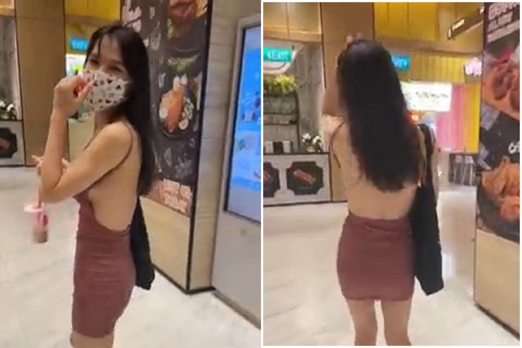 正妹當街裸露酥胸肉體，性感打扮惹到誰？大媽崩潰嘶吼「你給我穿衣服！」（翻自臉書）