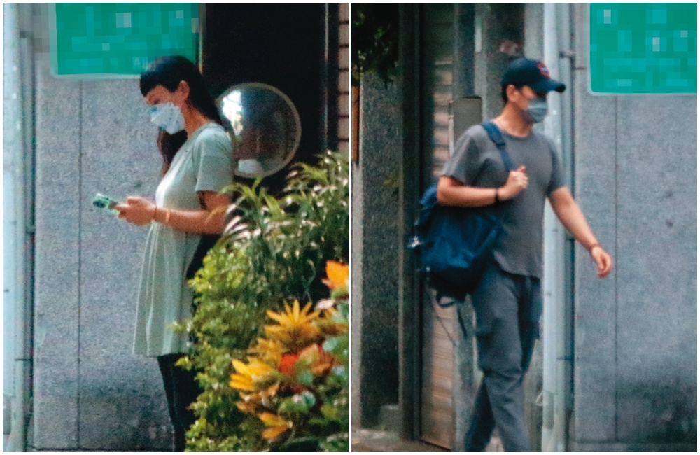 9月29日16:58，魏如萱牽著孩子回家不久後，隆宸翰也進魏家，時間抓得恰恰好。（右圖）17:21雖然還沒到平常準備去電台工作的時間，但隆宸翰一到之後，魏如萱馬上出門。（左圖）