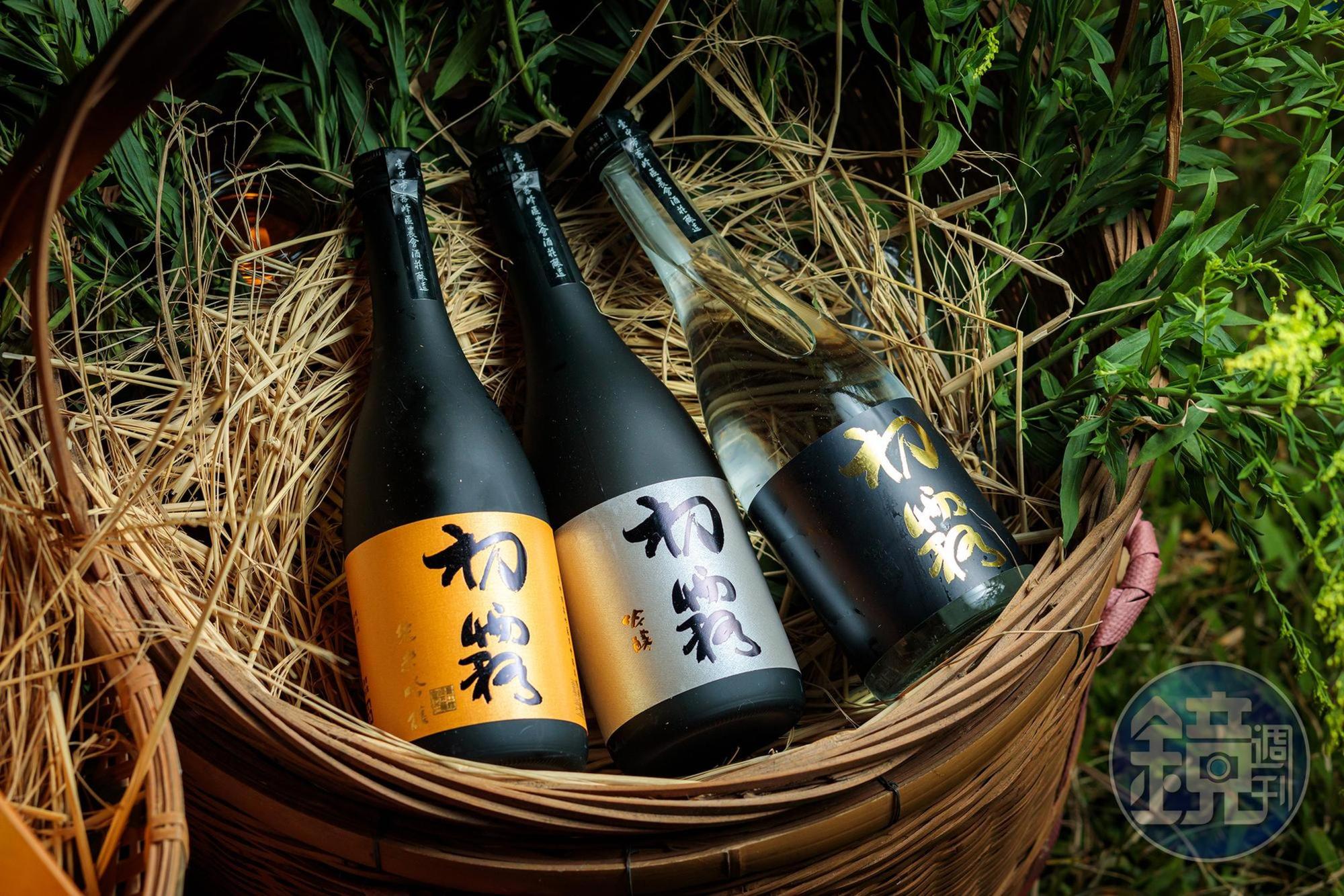 餐酒會上還能品嘗到初霧純米吟釀（左）、初霧吟釀（中）與初霧燒酎（右）等豐富精選酒款。