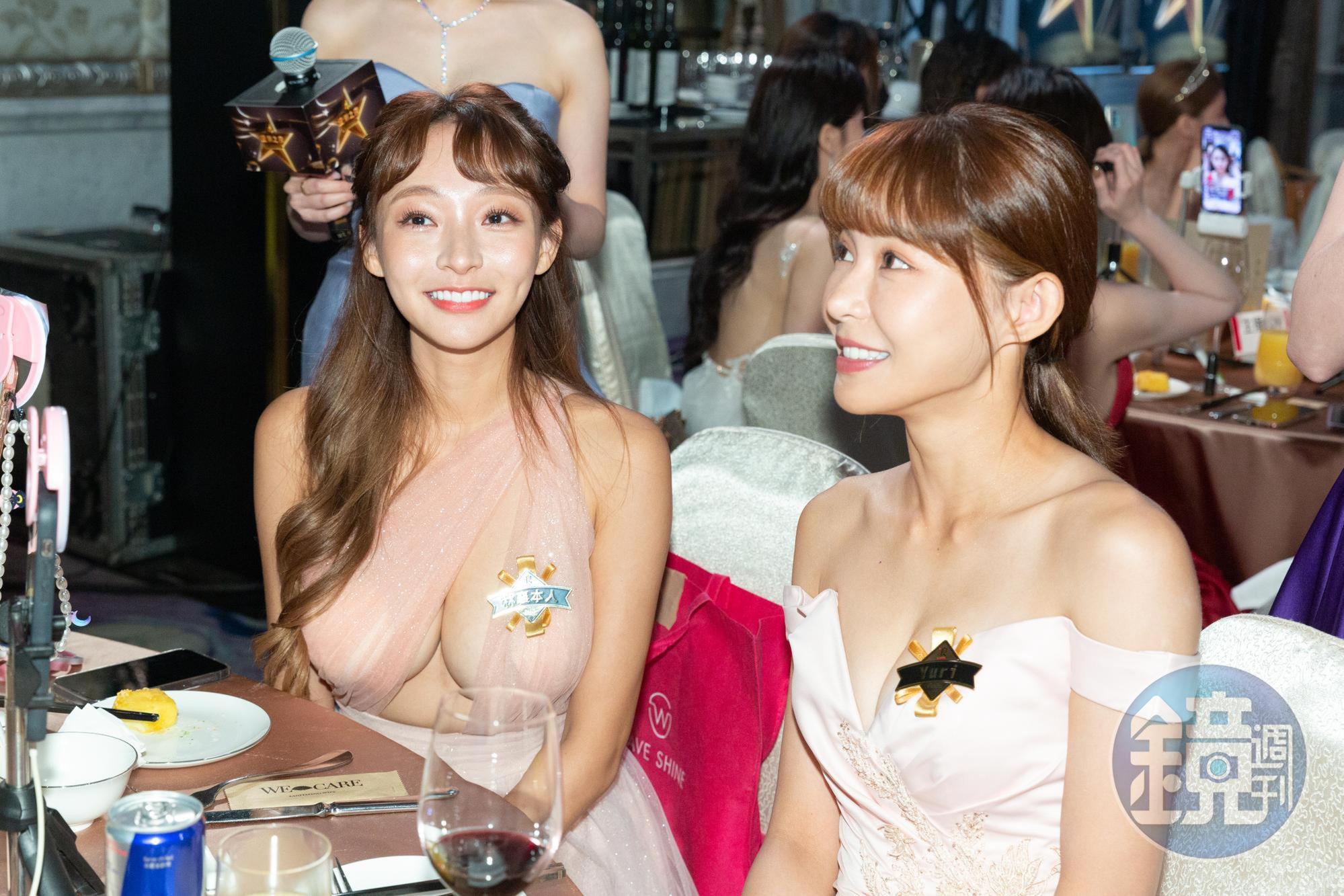 Yuri（右）、林襄（左）是台灣二大啦啦隊女神。