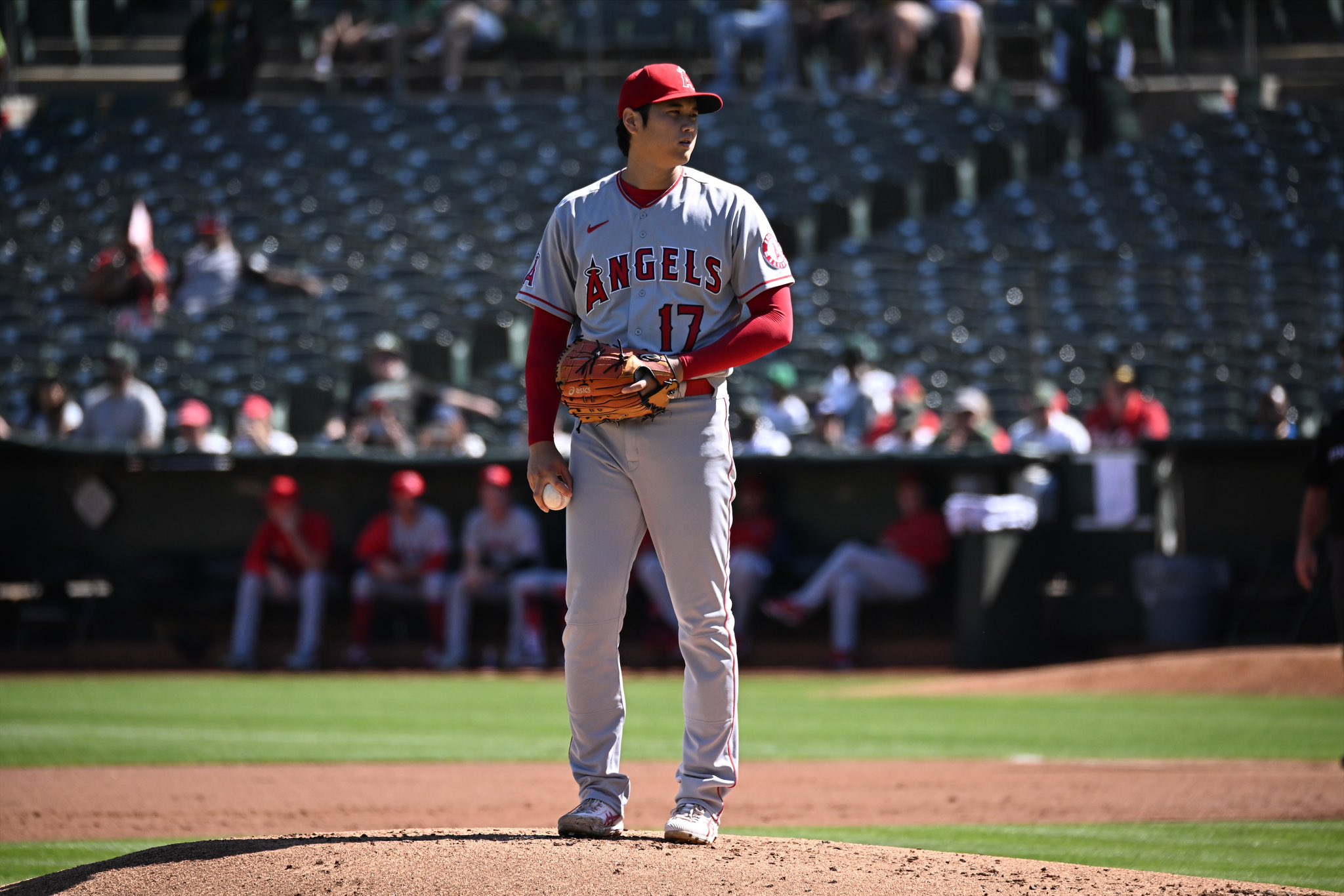 大谷翔平在今天創下大聯盟史上第一紀錄，賽後他卻顯得相當淡定。（翻攝自推特@Angels）