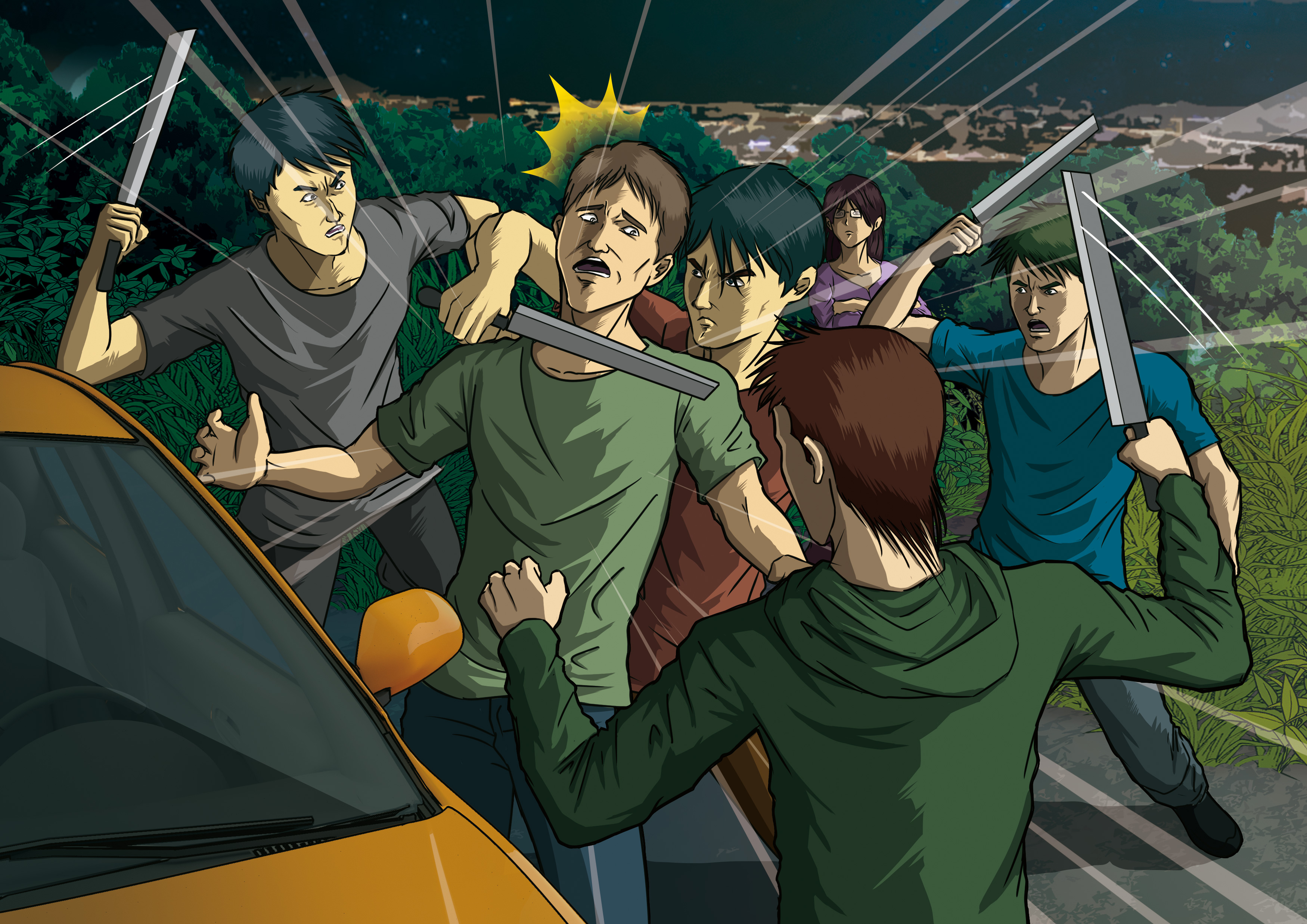 5名年輕男女將李姓司機騙到台中望高寮行搶,並狠心殺害對方。(示意畫面)