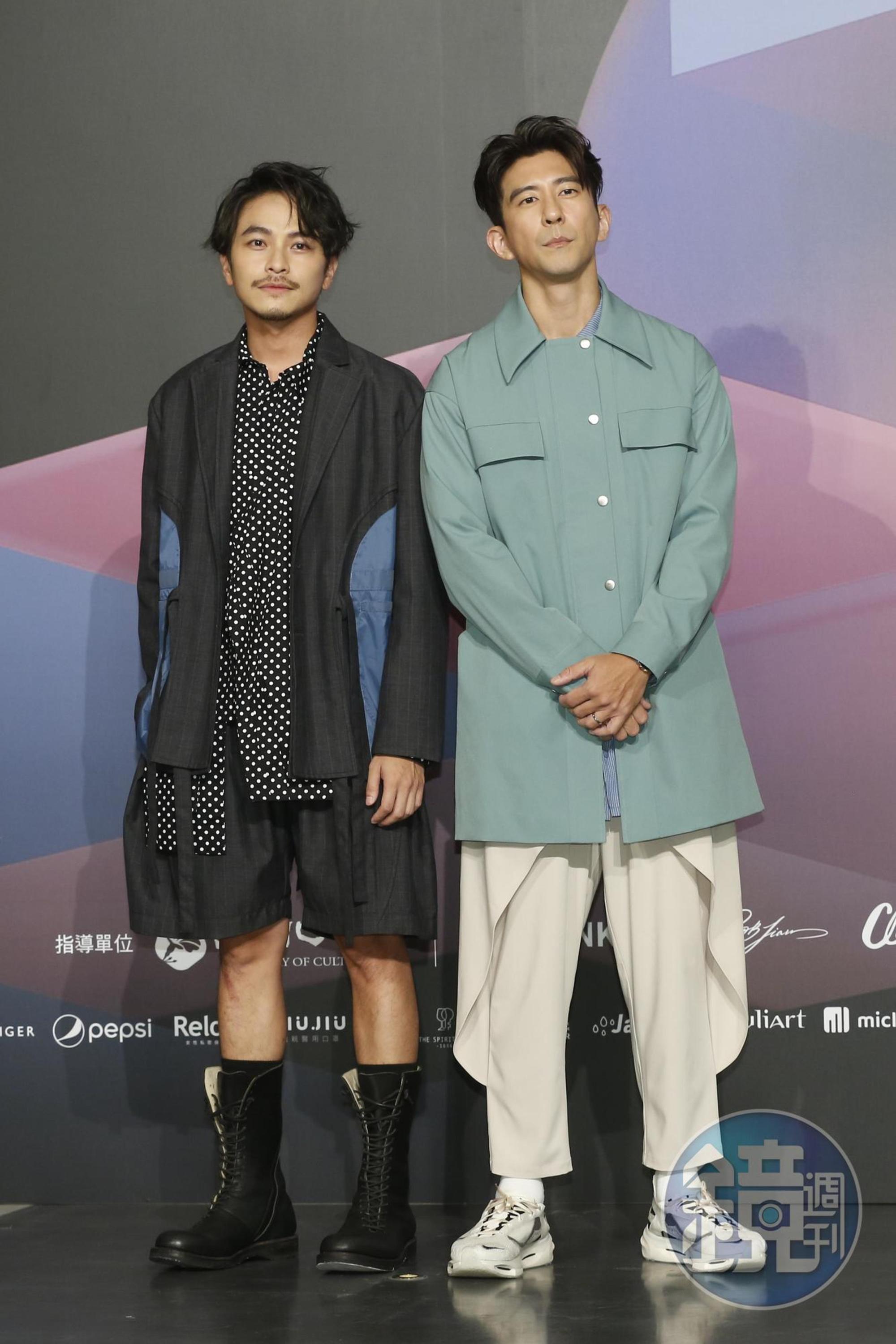 修杰楷(右)、楊銘威(左)現身台北時裝週大秀。