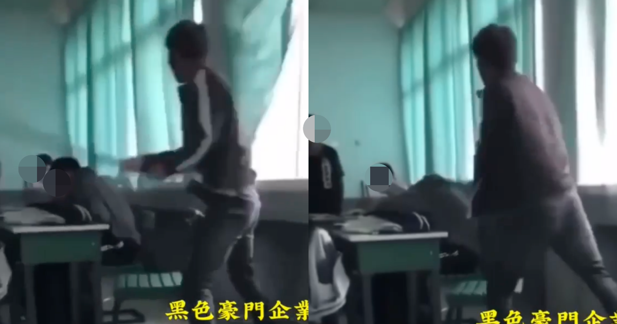 嘉義某職校發生棍棒毆打的暴力案，校方強調沒有壓案。（翻攝自黑色豪門企業）