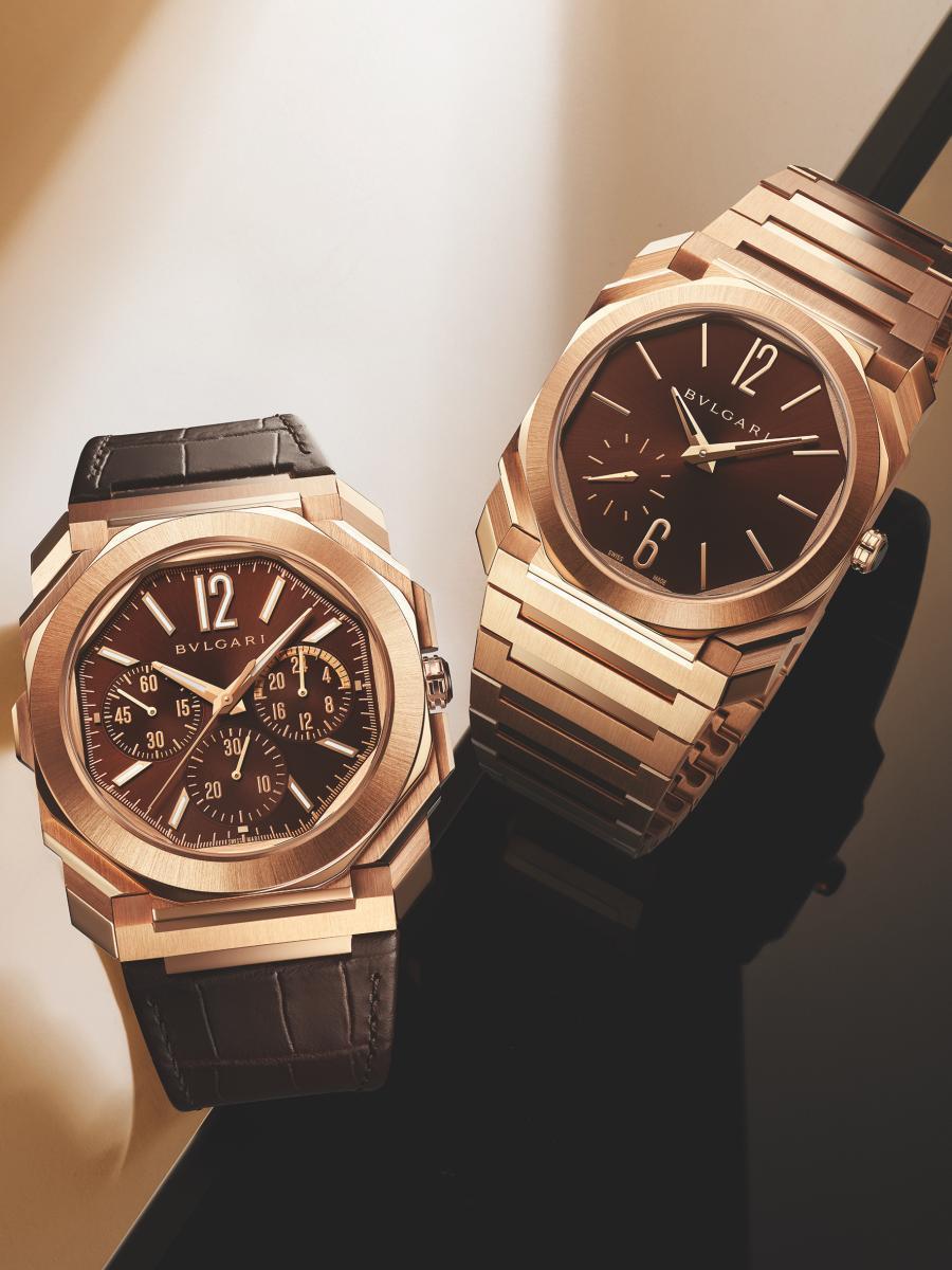 BVLGARI OCTO FINISSIMO AUTOMATIC玫瑰金腕錶。
