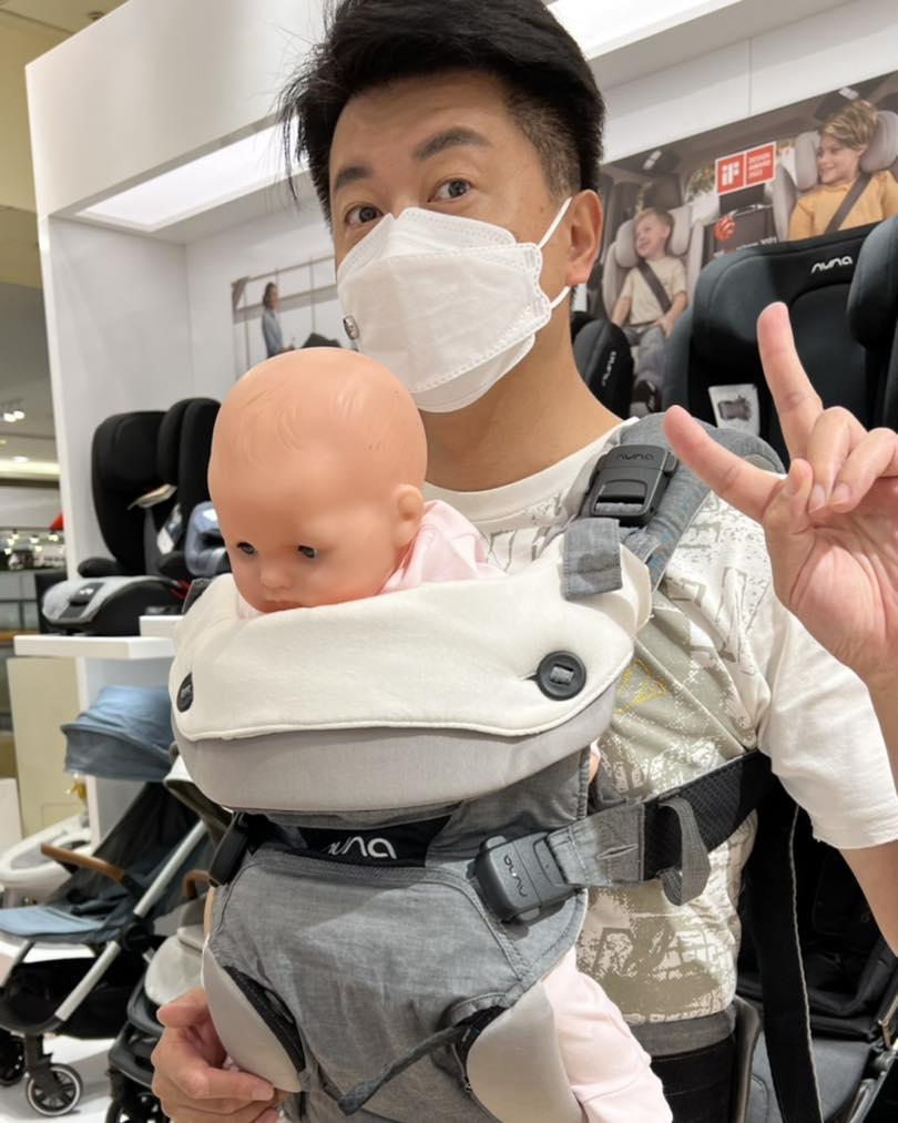 吳皓昇日前採買新生兒用品體驗一下奶爸感。（翻攝自吳皓昇臉書）