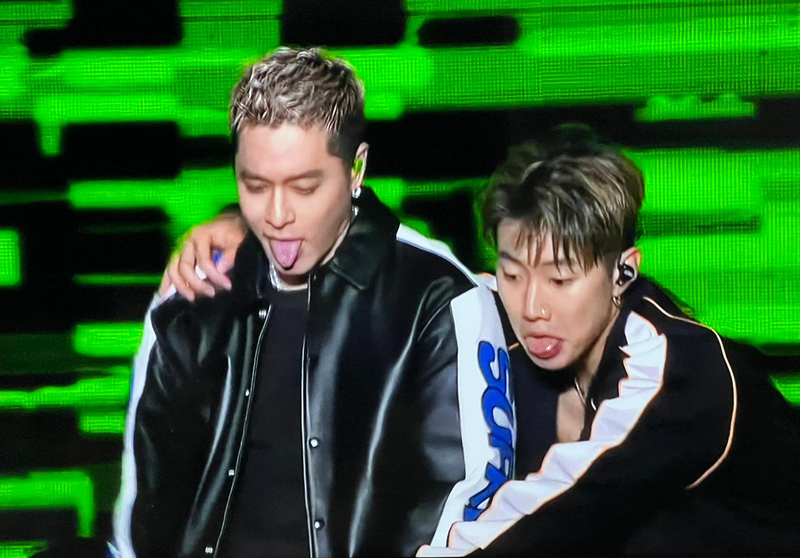 周湯豪（左）意外現身Jay Park（右）舞台，兩人竟是認識14年的朋友。（讀者提供）