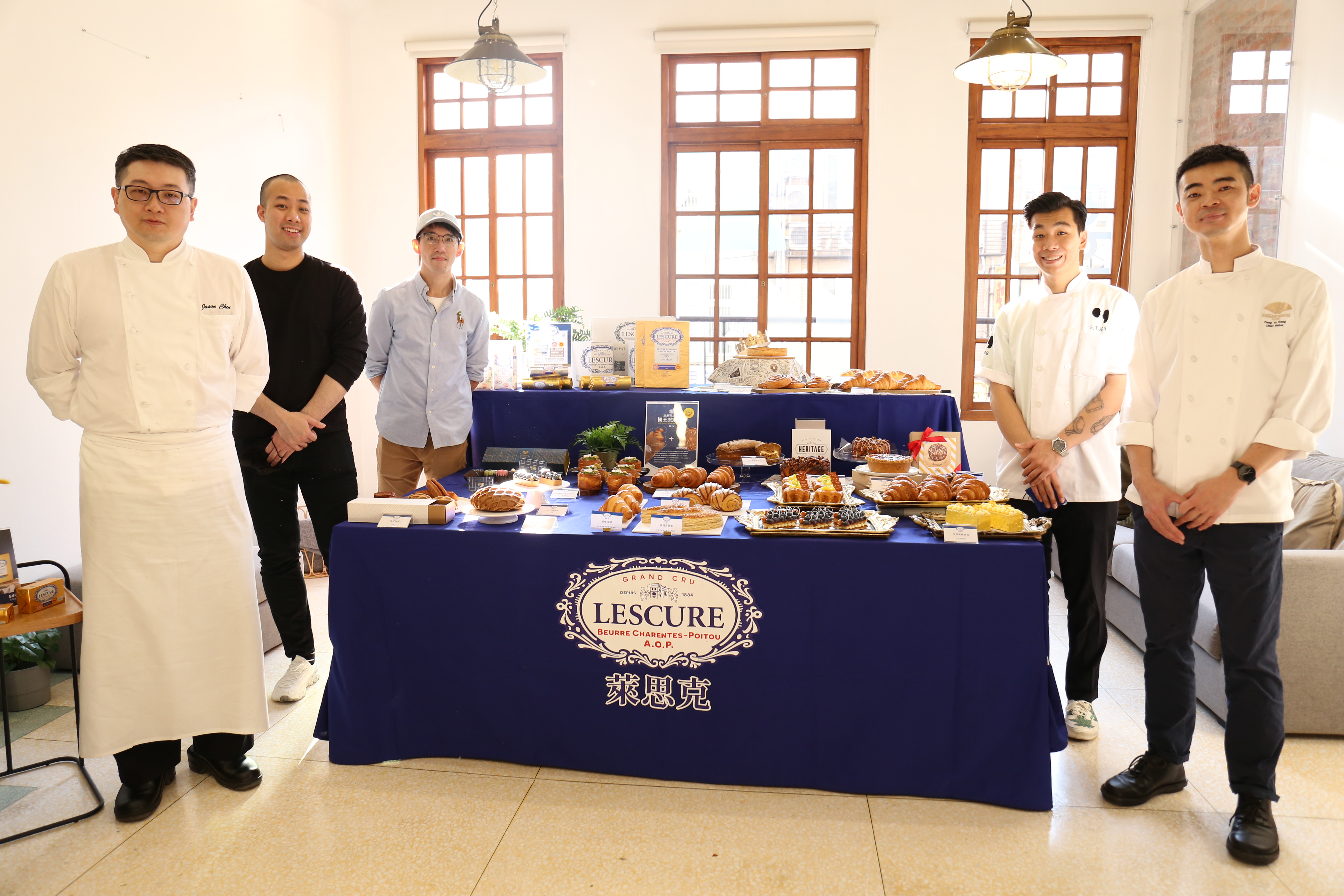 烘焙主廚們出席萊思克奶油祭新品發表會，詳細說明自家產品特色。（德麥食品提供）