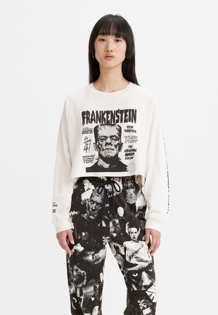 Universal Monsters x Levi's長袖短版上衣，NT$1,990。（Levi's提供）