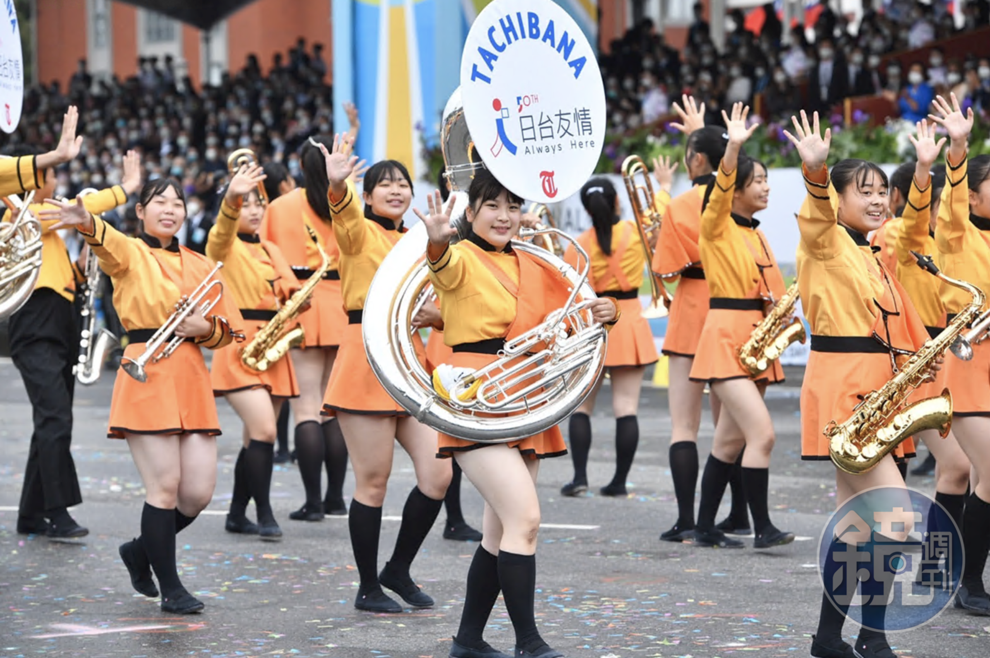 京都橘高校首度來台國慶演出，掀起關注與討論。（本刊資料照）
