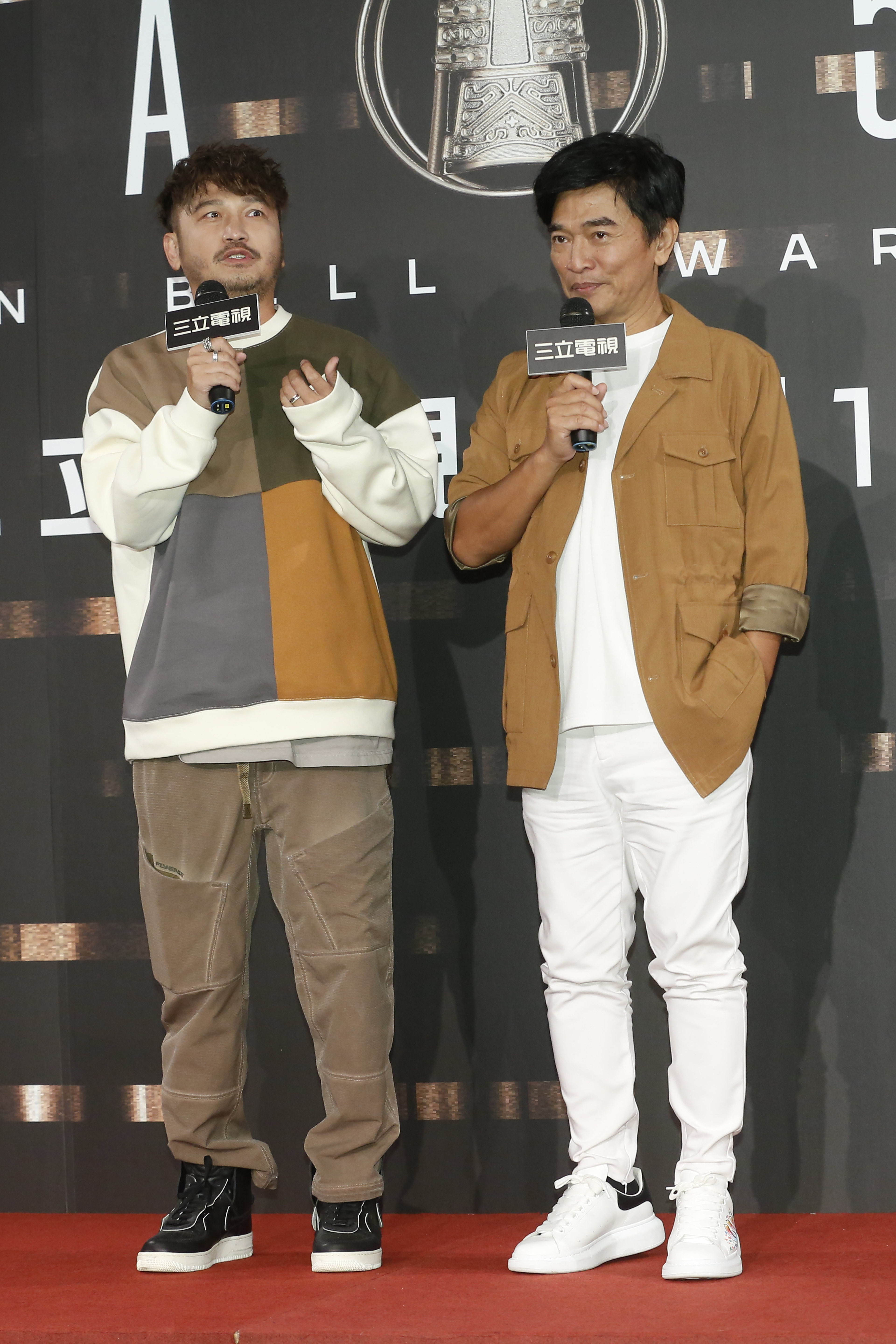 KID（左）、吳宗憲今出席三立金鐘分享會。
