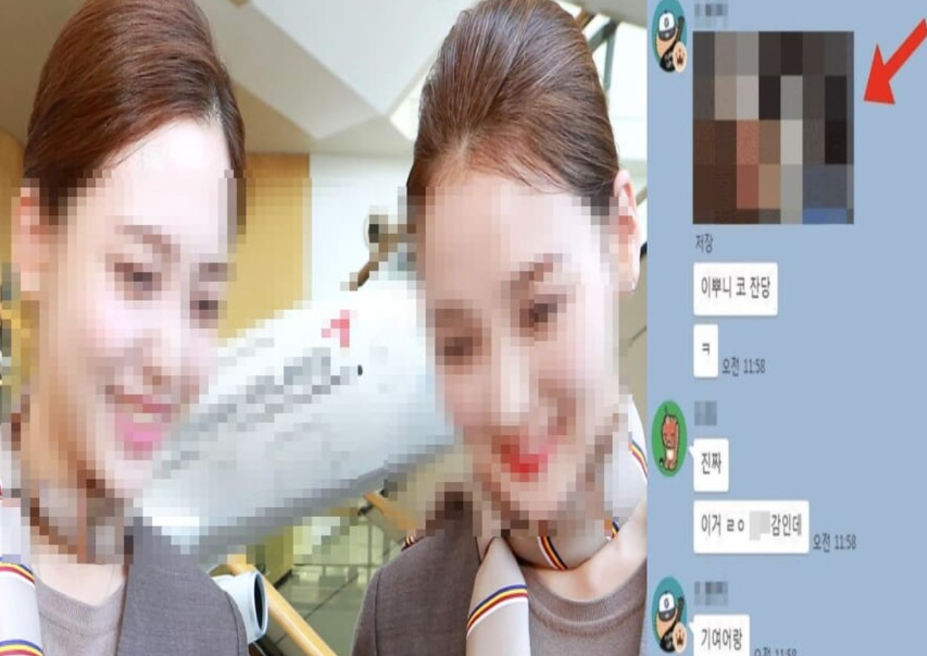 當事男女主角應是來自韓亞航空。（翻自hidori.kr）