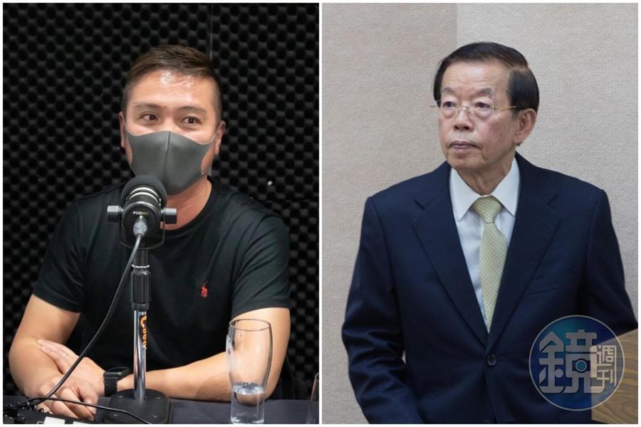 條子鴿(左)去年發文暗指謝長廷(右)養子張維洲被開交通違規後向警方施壓,昨對此公開道歉,其委任律師也再度發表聲明。(左圖翻攝自條子鴿臉書,右圖本刊資料照)