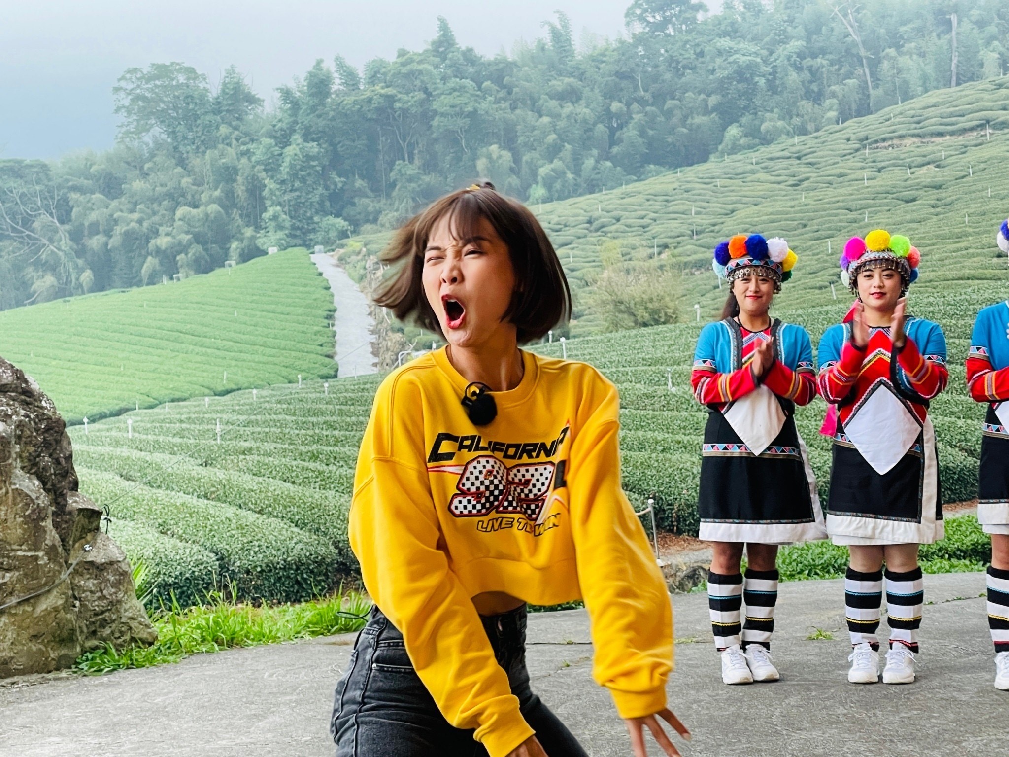 籃籃在遊戲中放下女神包袱,扮起醜來真是驚天地泣鬼神。(民視提供)