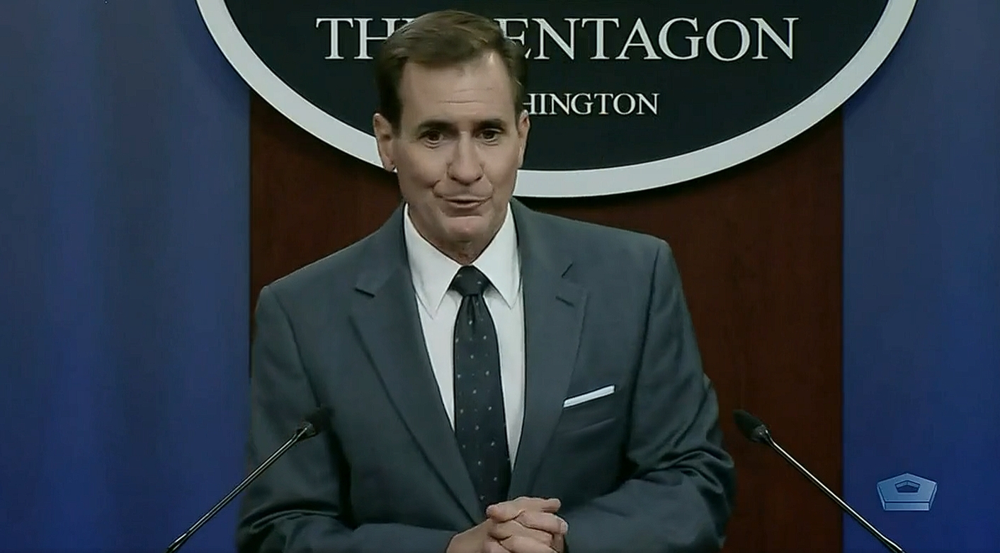 柯比表示，美方不會推測中國的作法，但重申對於兩岸的一貫立場沒變。（翻攝自美國防部臉書）