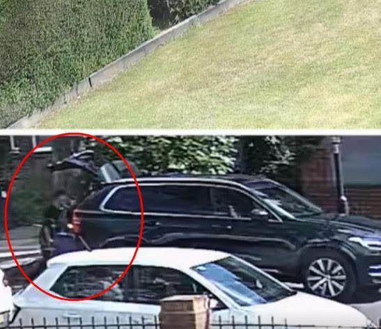 監視器拍下米契爾將藏有屍塊的行李箱放進出租車後車廂。（翻攝《每日郵報》監視器畫面）