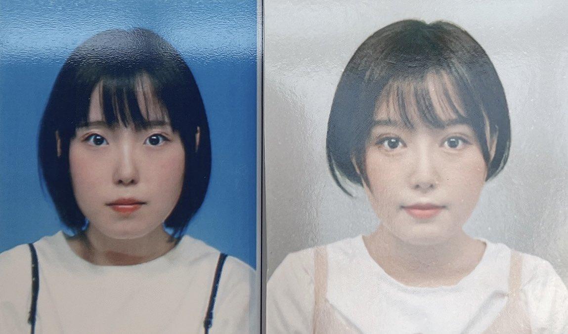 日本22歲AV女優古賀裕子日前PO出自己整形前後的對比照片，引起網友討論。（翻攝自古賀裕子推特）
