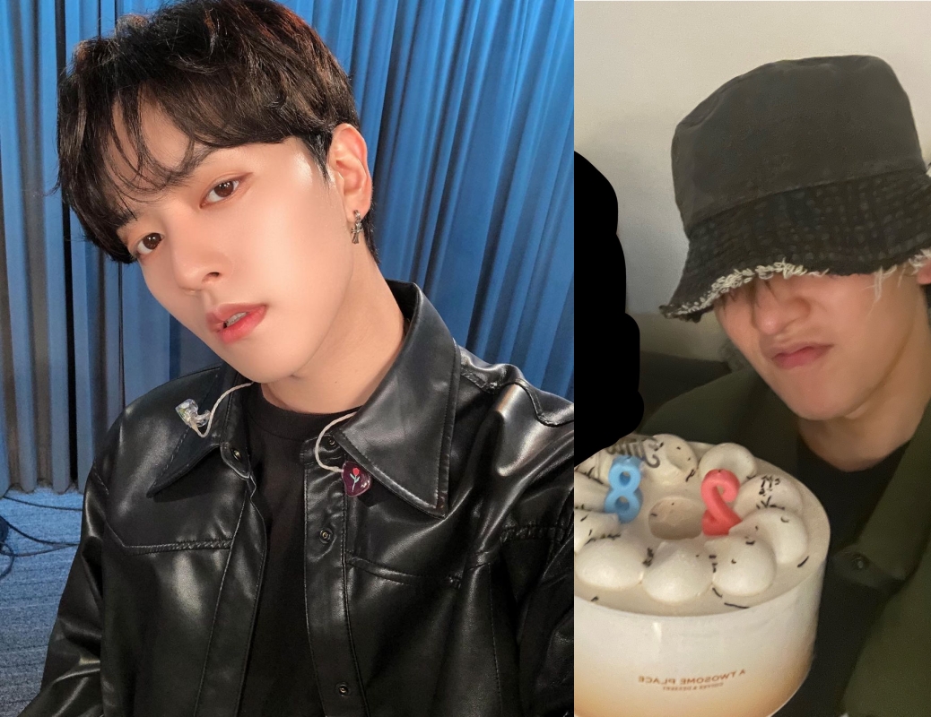 韓團ONEUS成員RAVN遭前女友爆料劈腿，女方爆出RAVN在她住處慶生照。（左翻攝ONEUS IG，右網路圖片）