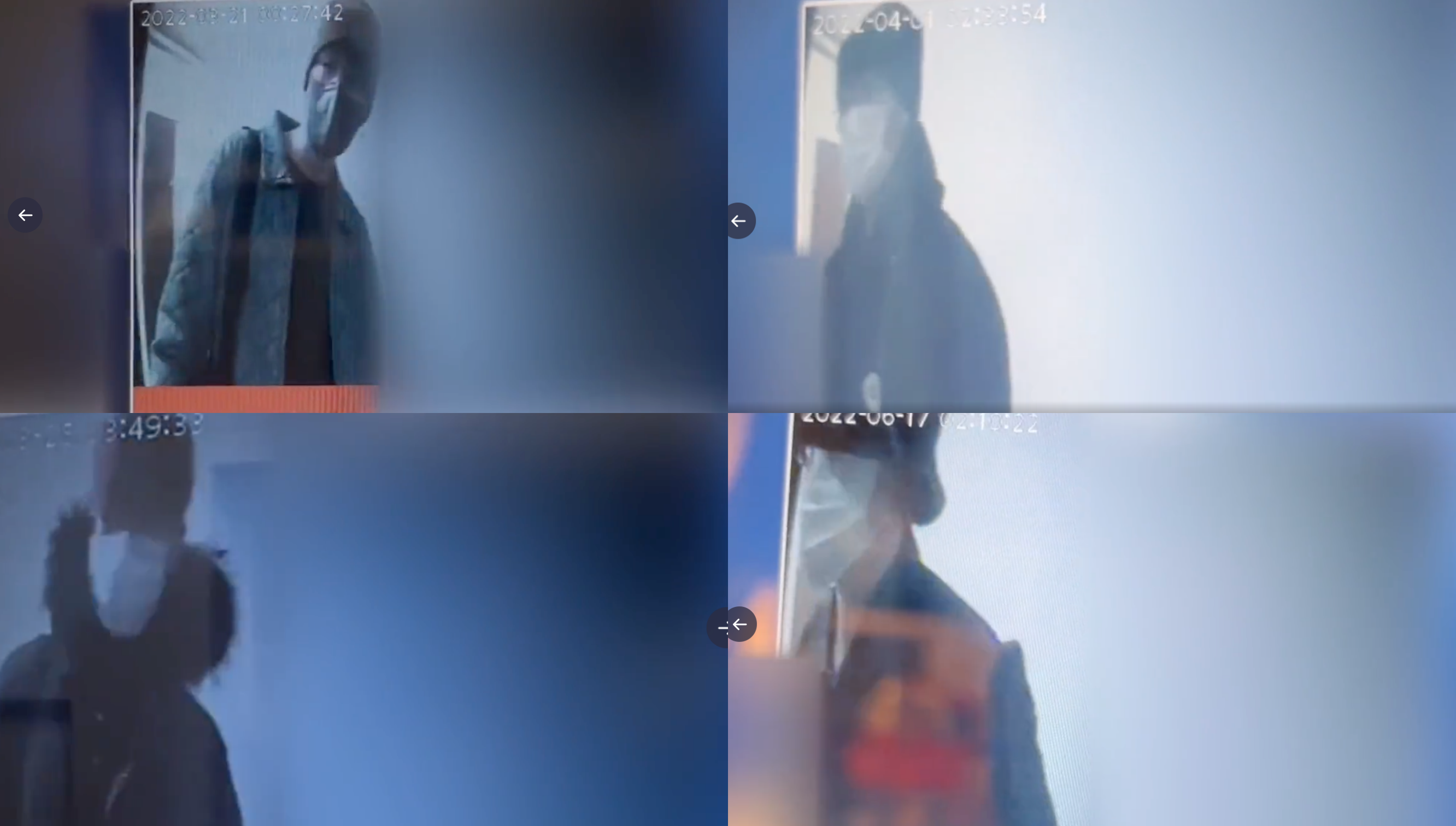 自稱RAVN前女友貼出他多次進出自己住處的監視器畫面。（網路圖片）