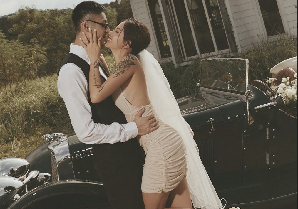 陳艾琳將和老公Alex補辦婚禮,搶先曝光第一組婚紗照。(翻攝自陳艾琳臉書)