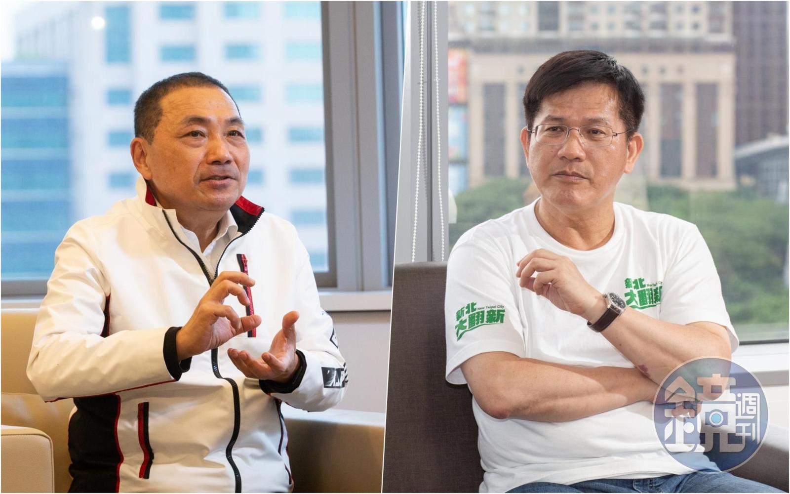 侯友宜(左)對恩恩案的處理方式,讓林佳龍(右)認為是對家屬的二次傷害。