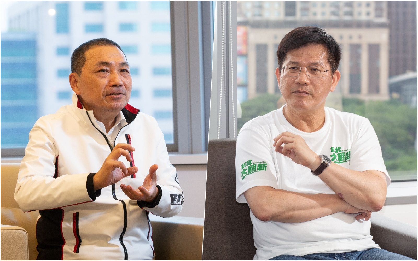 侯友宜(左)對恩恩案的處理方式,讓林佳龍(右)認為是對家屬的二次傷害。