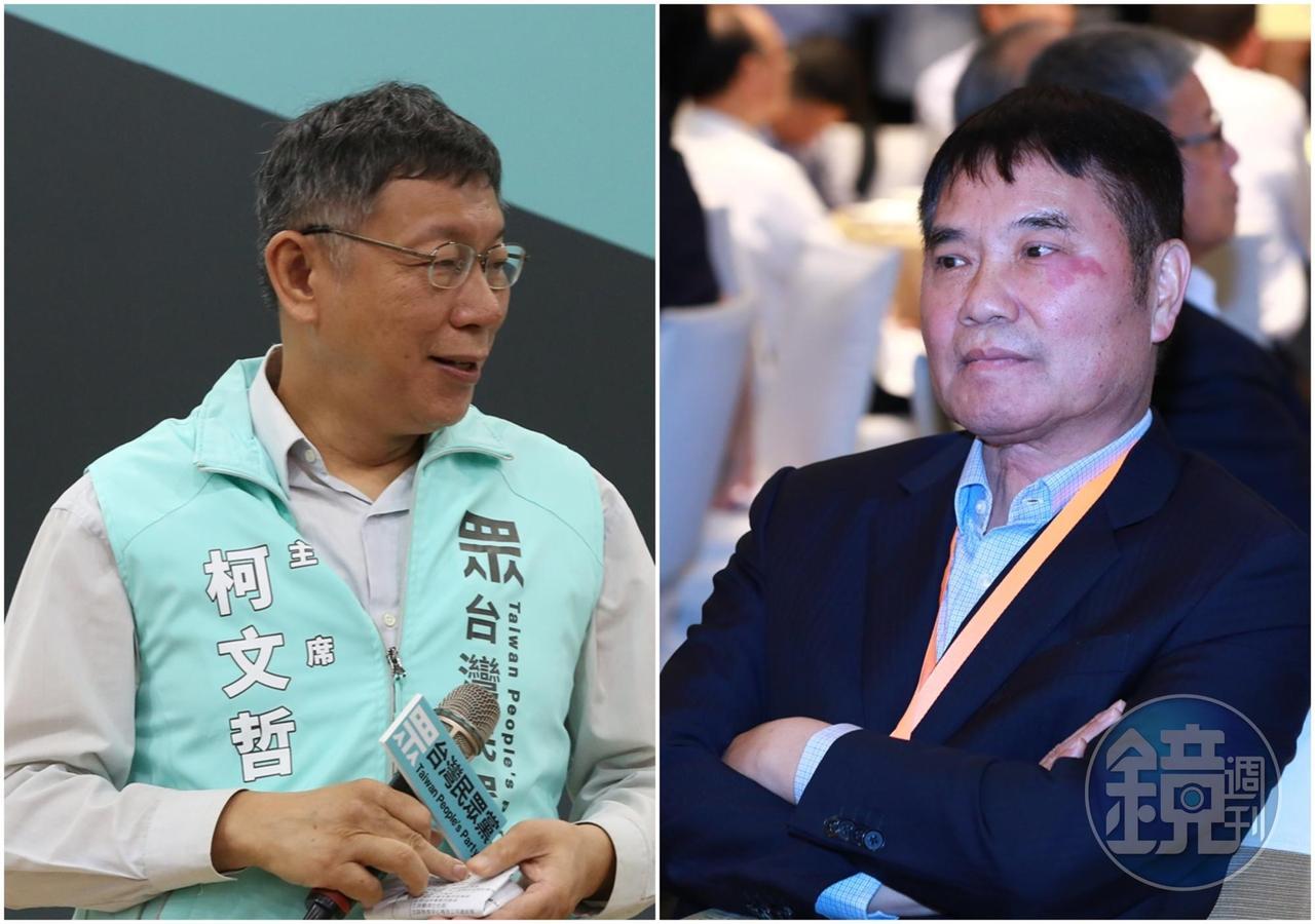 外傳台北市長、民眾黨主席柯文哲（左）今天將與鍾東錦（右）碰面同框。（合成照）