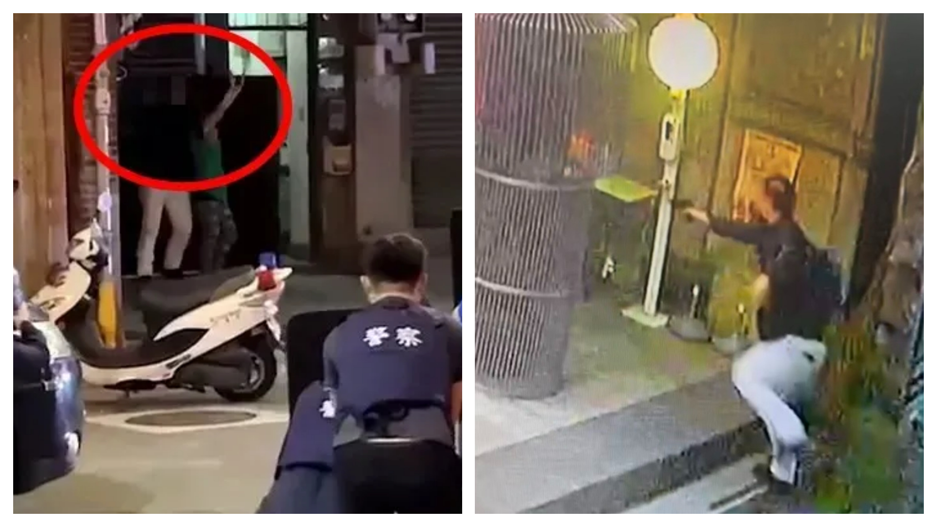 邱國隆對許文旭連開數槍後挾持4人，釋放人質後開槍自轟。（翻攝畫面）