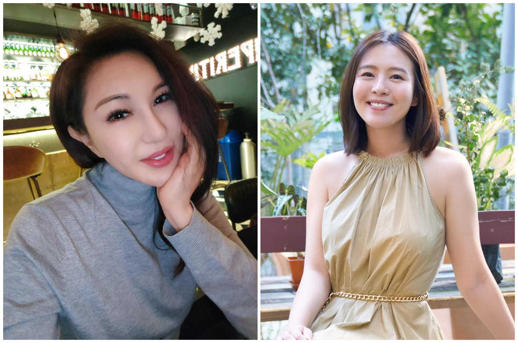 利菁（左）希望劉品言（右）奪金鐘。（翻攝利菁臉書／劉品言臉書）