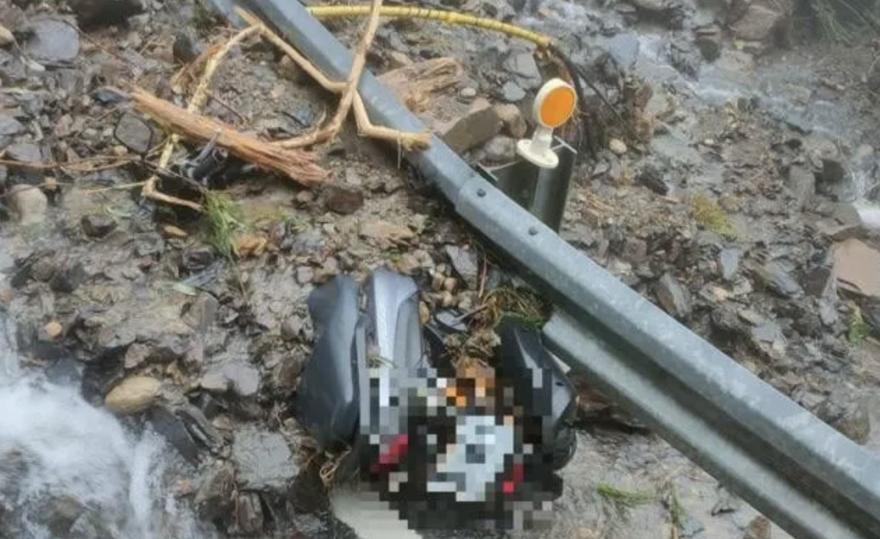 桃園一名18歲鄭姓少女16日騎乘機車出門，至今仍失聯，警消人員努力搜救中。（翻攝自記者爆料網）