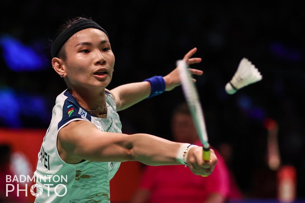 戴資穎今日在八強賽中對上宿敵好友依瑟儂。（翻攝自戴資穎臉書）