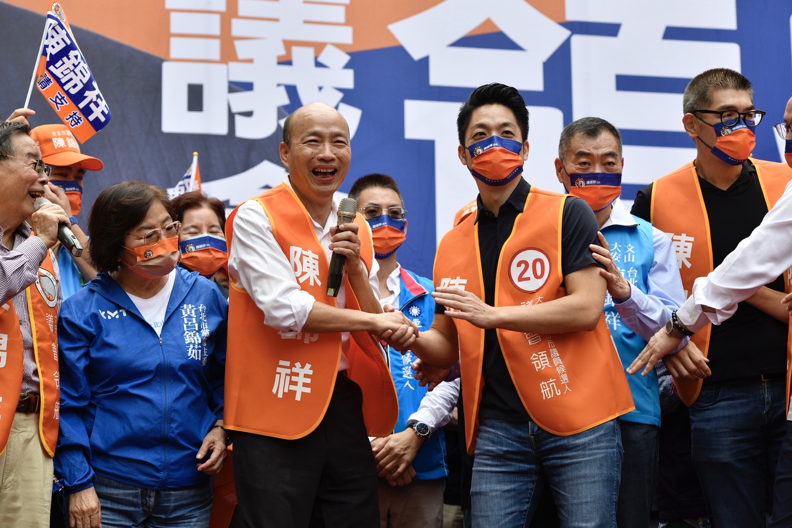 韓國瑜今天與蔣萬安首度同台，現場3,000多位支持者全部嗨翻。