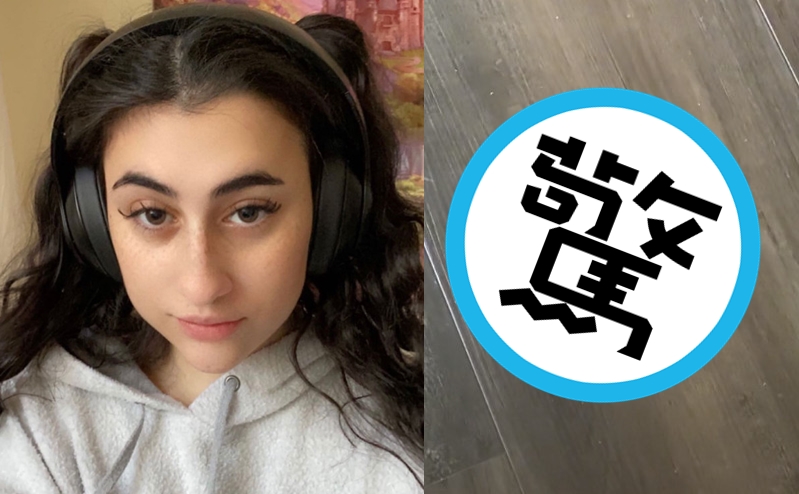 外國正妹在抖音自爆家中天花板連續6天掉下蛆。（翻攝IG @lon333lygirl、抖音 @lon333lygirl）