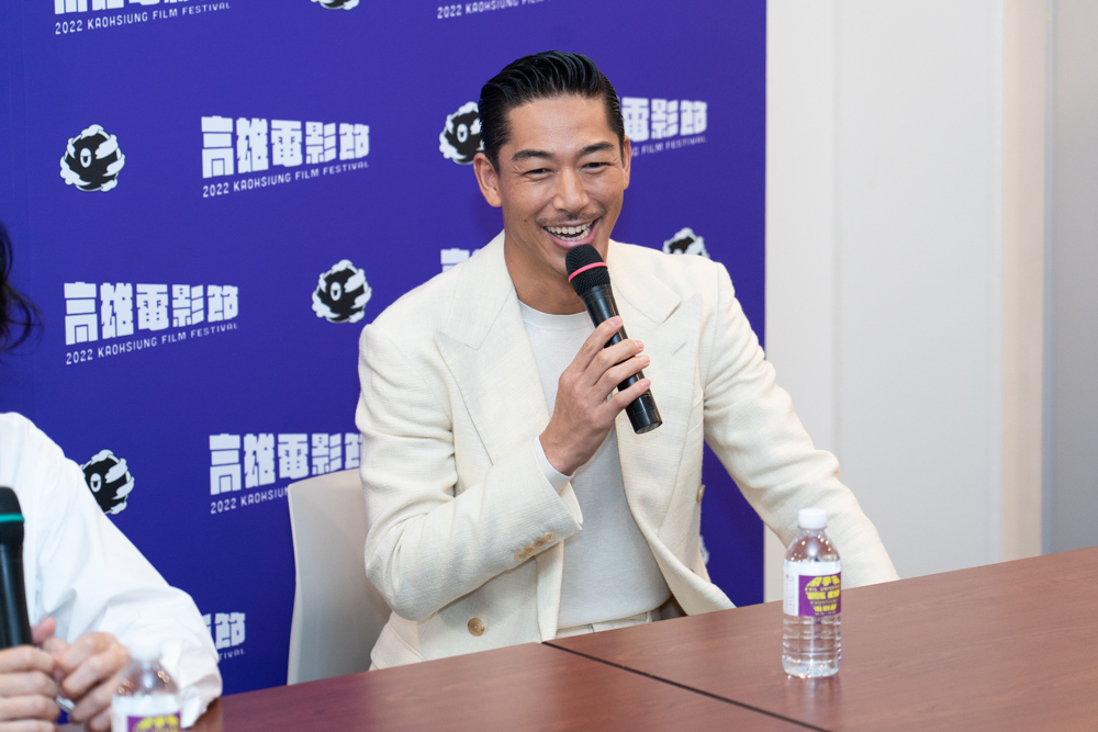 「第一代」國民姐夫AKIRA二度來到高雄電影節，他為本屆雄影國際短片競賽擔任頒獎人，又一次大秀中文。（高雄電影節提供）