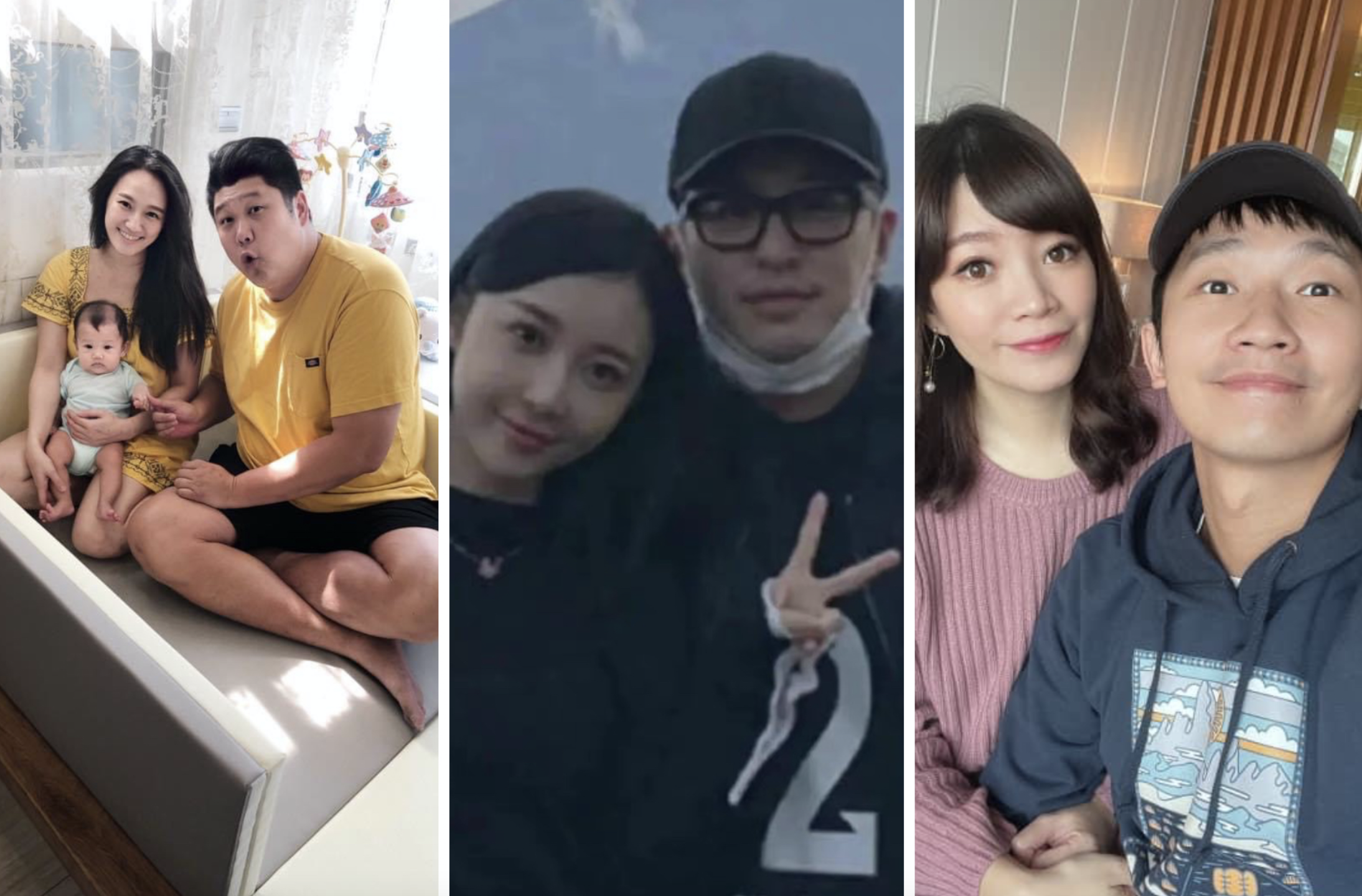 演藝圈內娶回空姐美嬌娘的男星不少，包括哈孝遠（左起）、潘瑋柏及蔡昌憲。