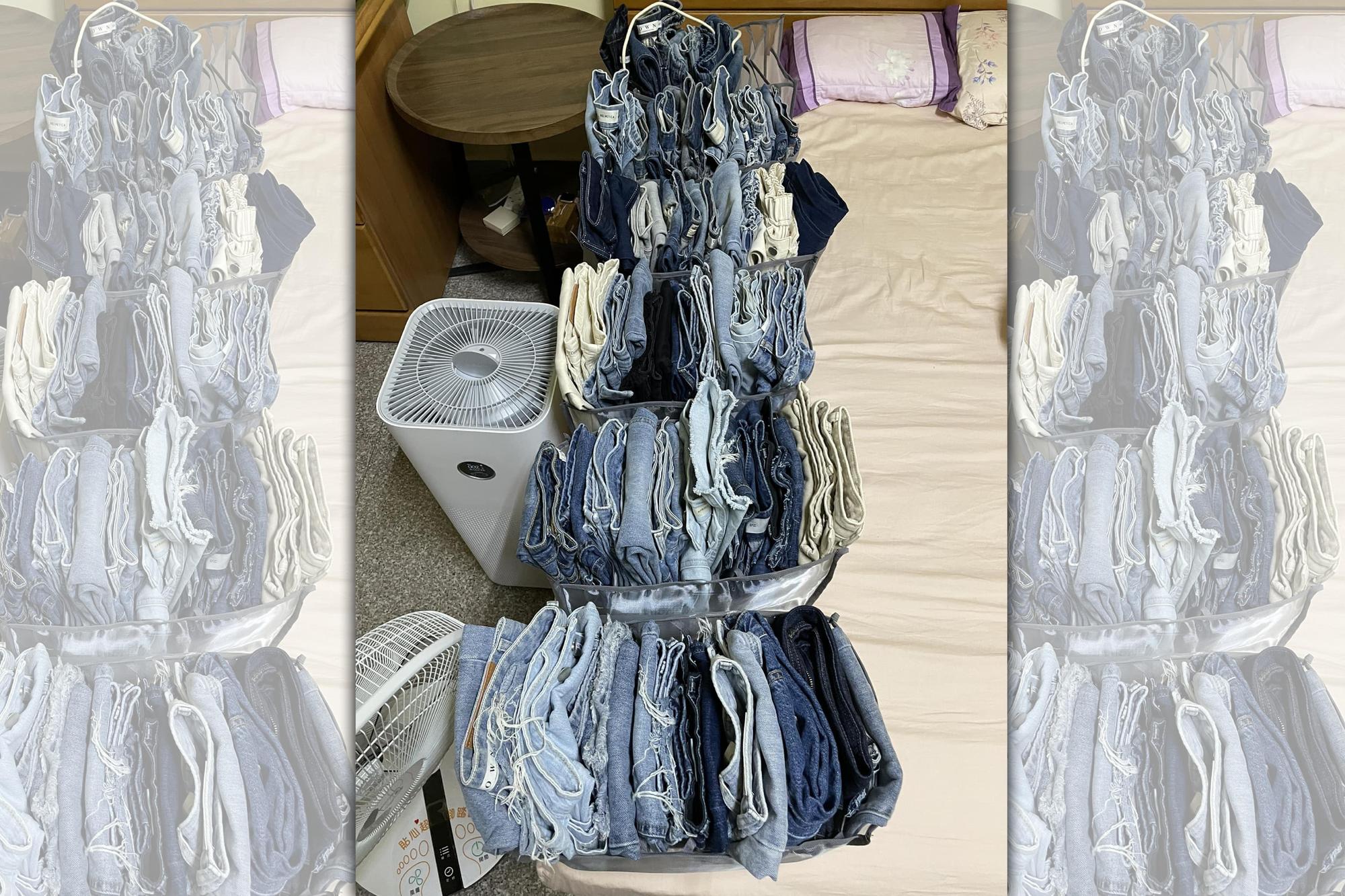 一名人夫抱怨老婆一年內買了60條牛仔褲,並且詢問網友這樣「是正常的嗎?」(翻攝自爆怨公社)