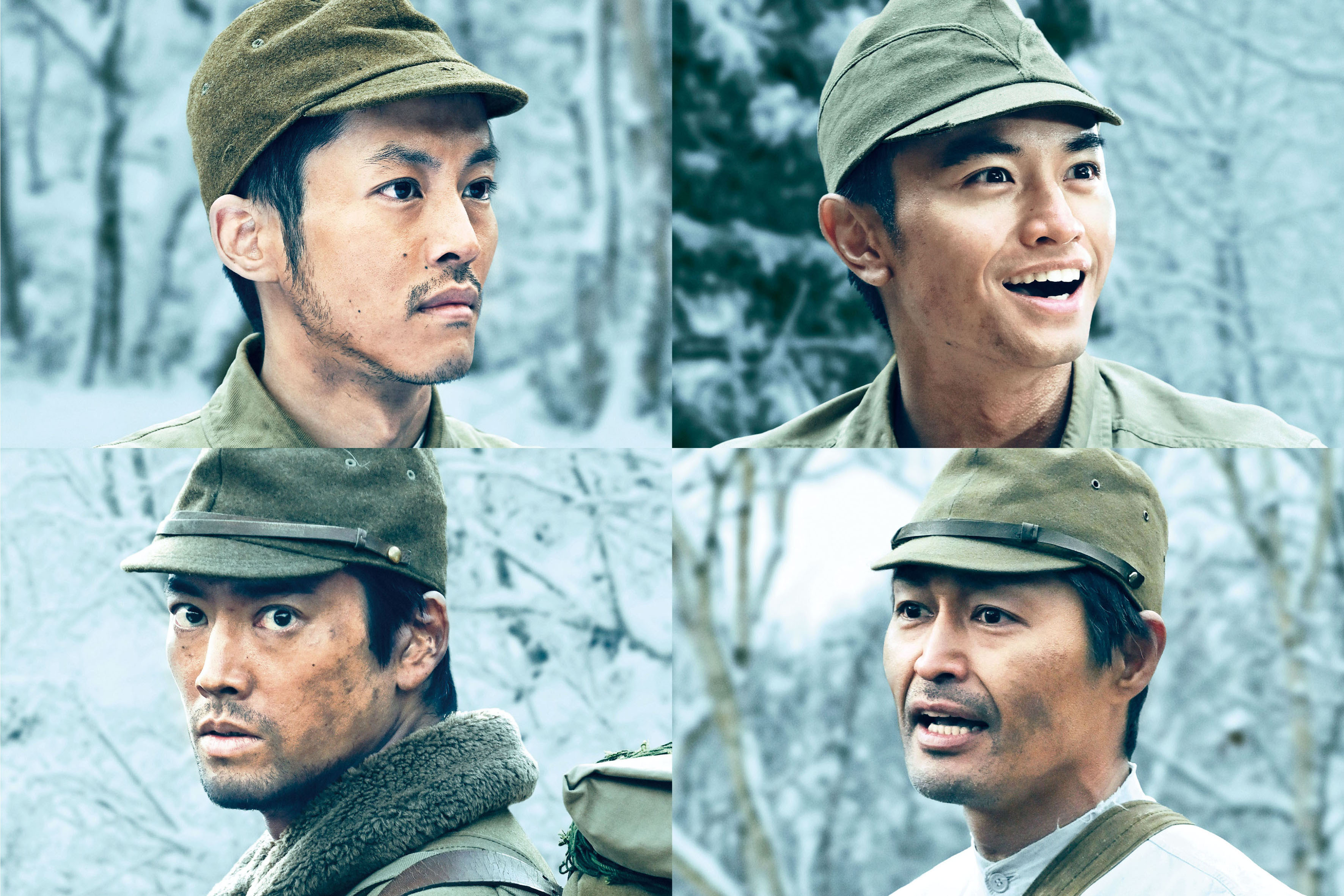 《來自北國的信》集結松坂桃李(左上)、中島健人(右上)、桐谷健太(左下)、安田顯等豪華卡司。(東京國際影展提供)©2022映画「ラーゲリより愛を込めて」製作委員会