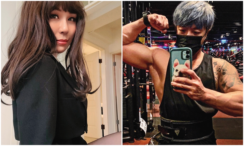 AV女優苡若（左）因遭AV男優文森（右）借錢不還而告上法院，用法律討回自己拍片的辛苦錢。文森同時也是健身教練，有著一身結實肌肉。（翻攝自苡若推特、king_style_one IG）