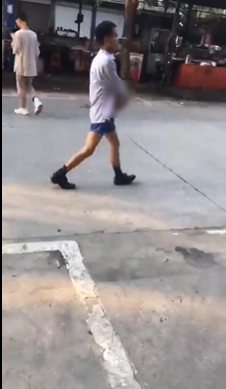 凶手行經鬧區，嚇壞不少人。（翻自推特）