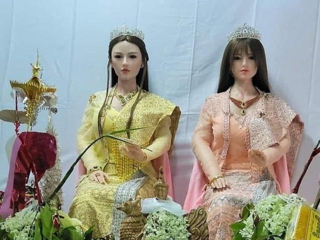 宅男快拜？性愛娃娃真「絕頂升天」，被入廟供奉遭批詆毀佛教。（翻自《每日郵報》）