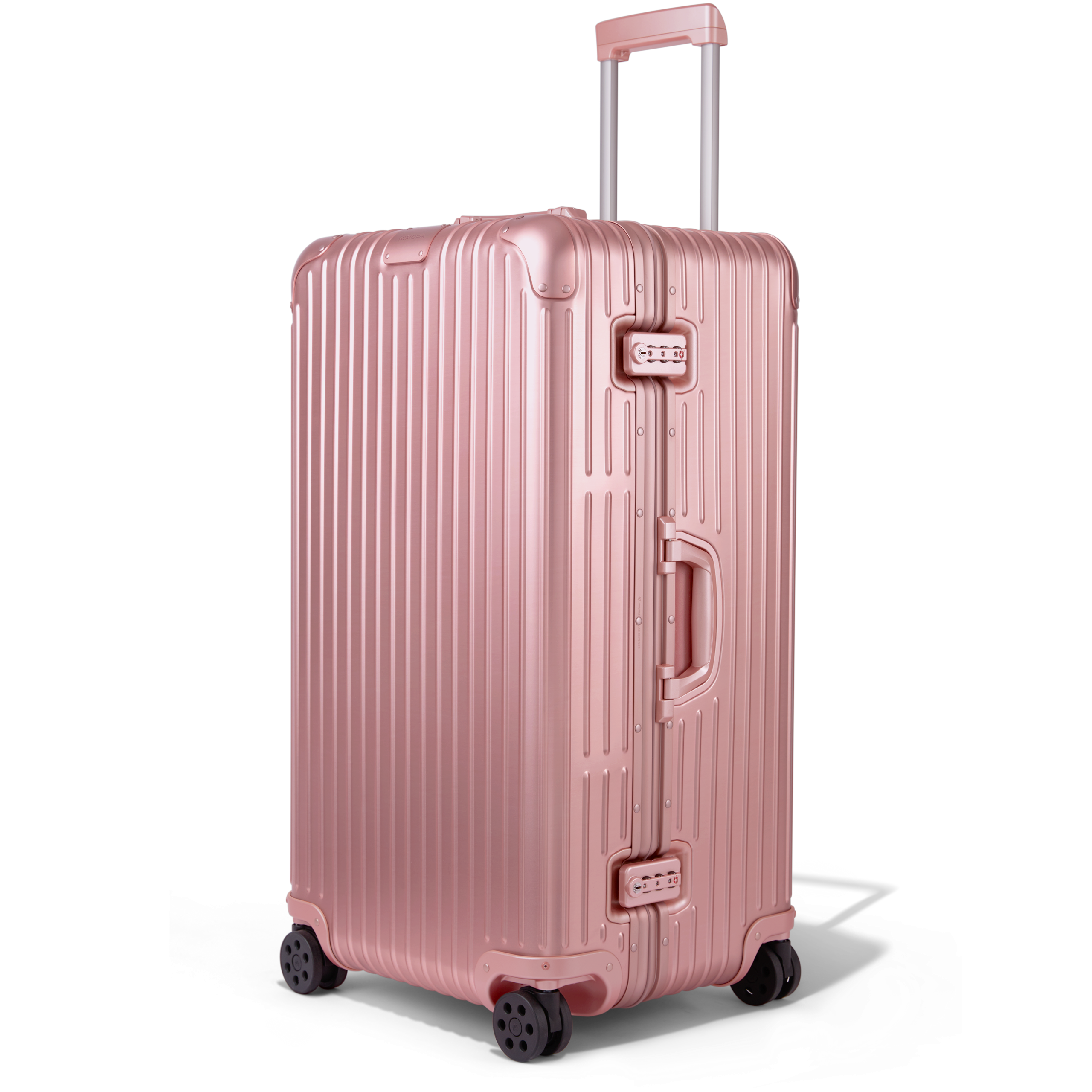 Original Trunk Plus Quartz玫瑰水晶粉色行李箱，NT$69,200。（Rimowa提供）